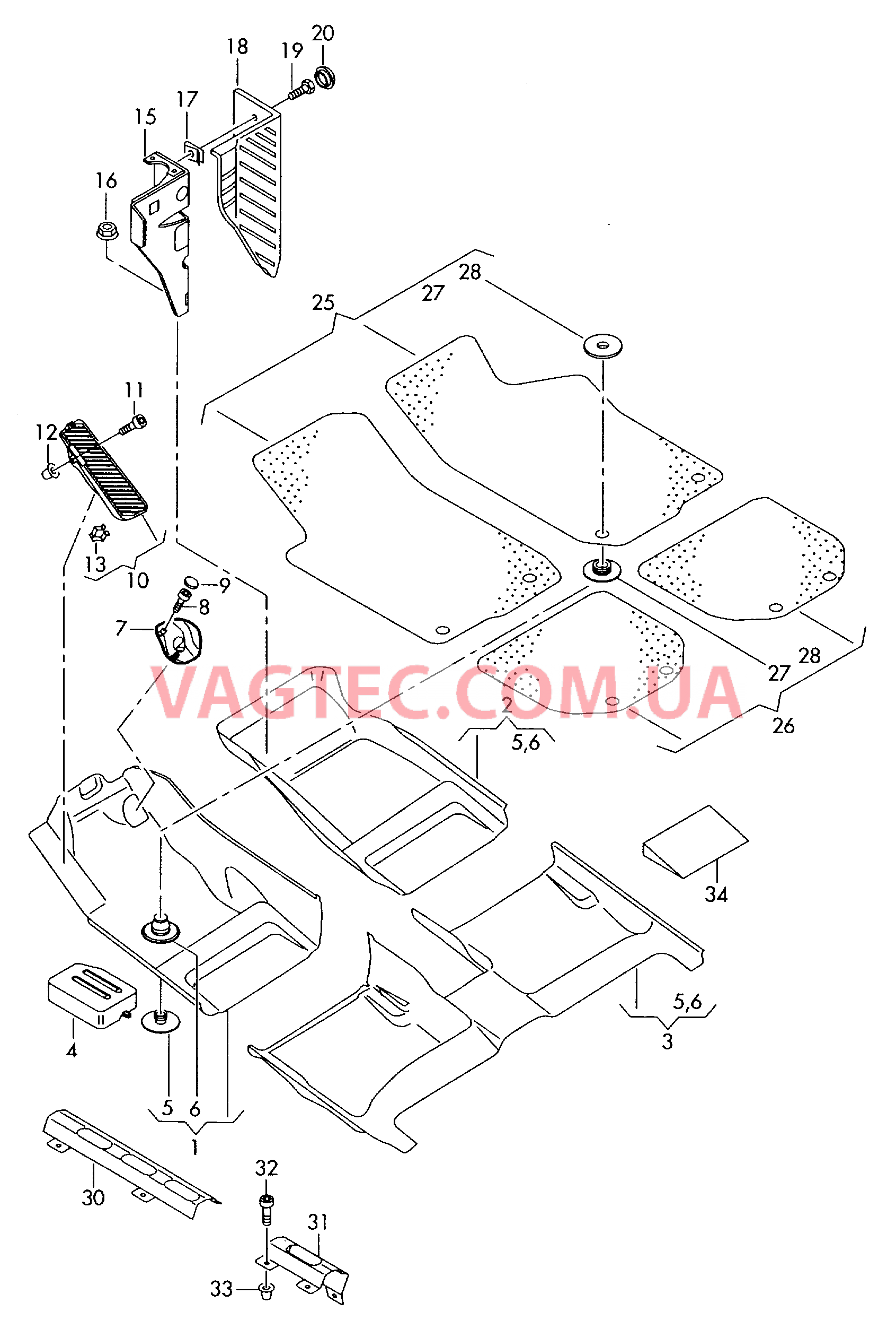 Настил пола  для AUDI A8Q 2008