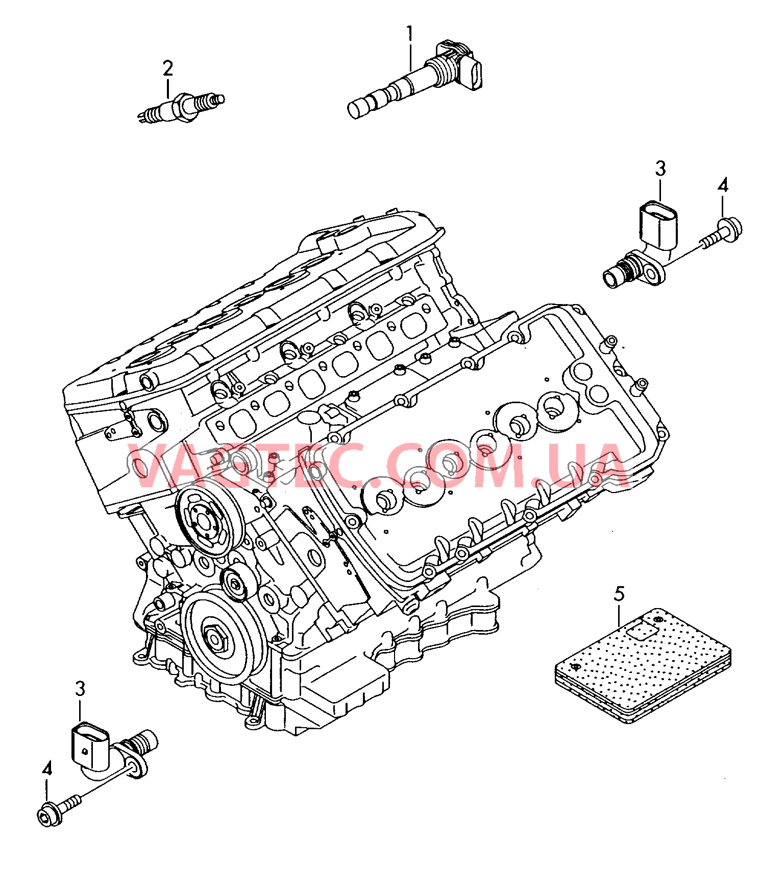 Катушка зажигания Cвеча зажигания Датчик Холла  для AUDI A8 2009