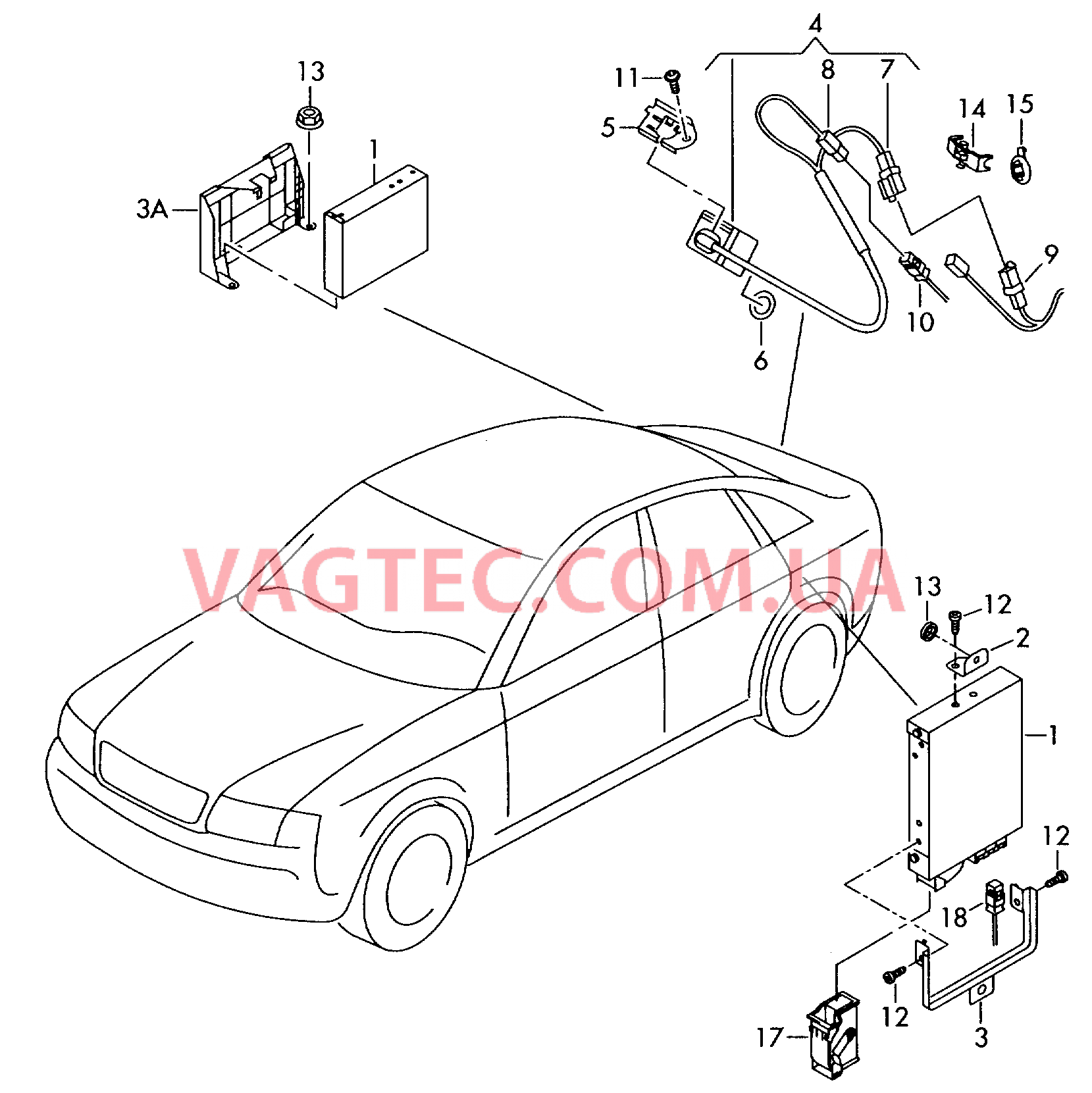 Интерфейс системы отслеж. местоположения автомобиля  для AUDI A6AR 2011