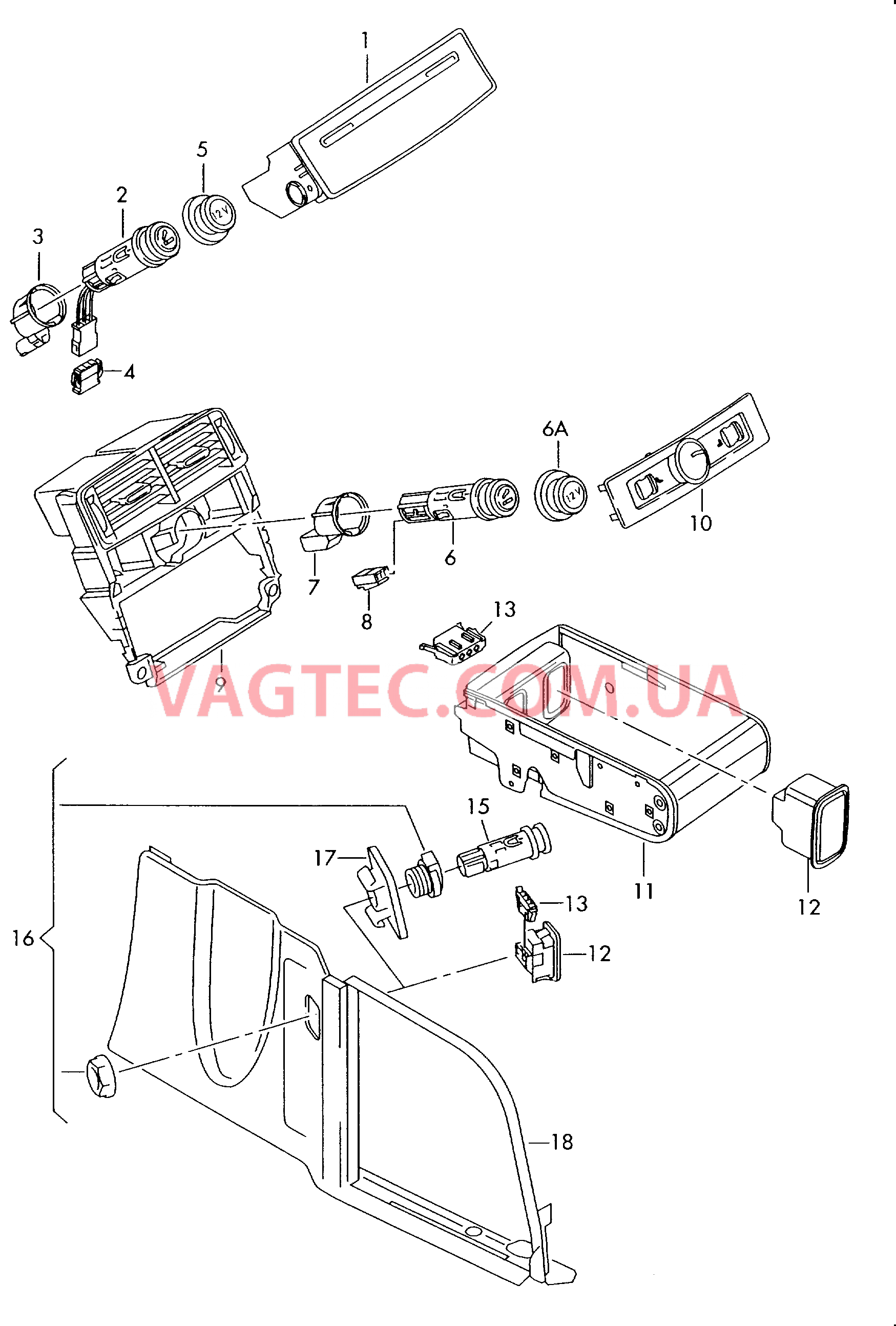 Прикуриватель Штепсельный разъем  для AUDI A8 2007