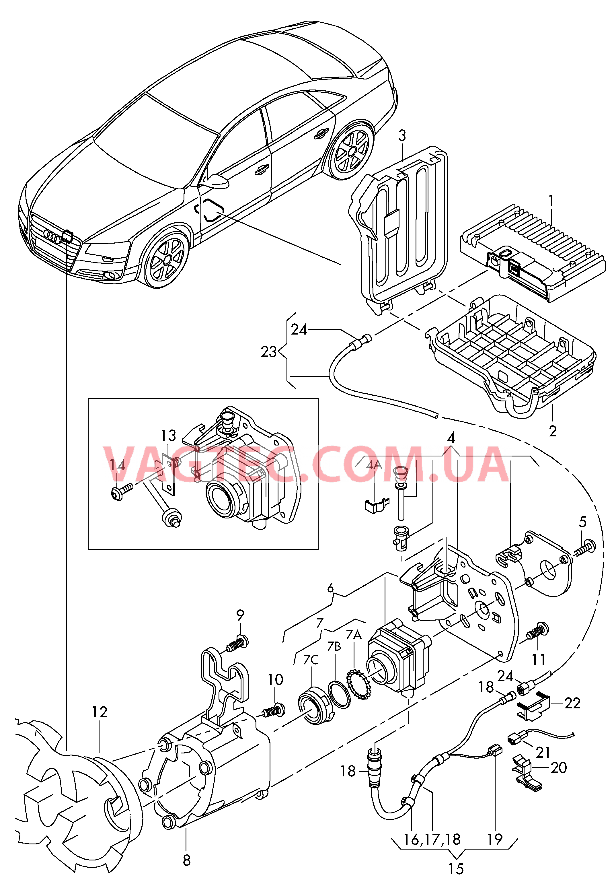 Камера системы ночного видения  для AUDI A8Q 2012