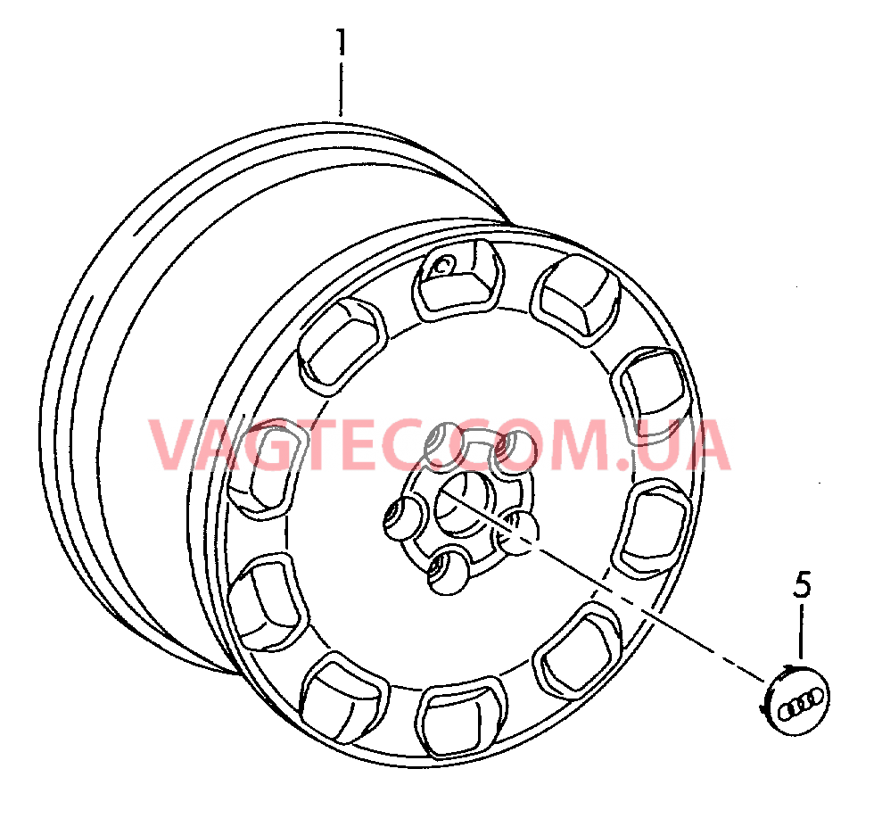 Алюминиевый диск Колпак колеса  для AUDI A8 2008