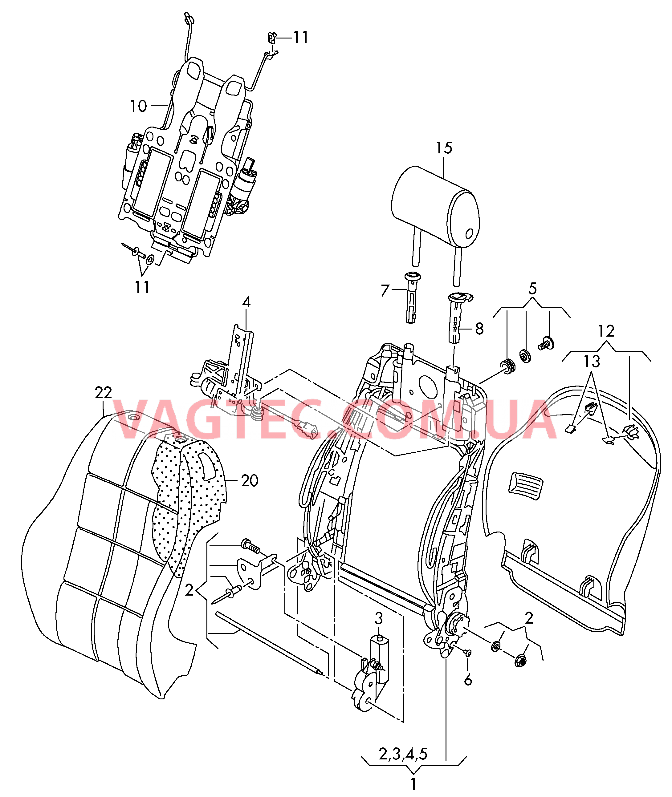 Cпинка  для AUDI A8 2013