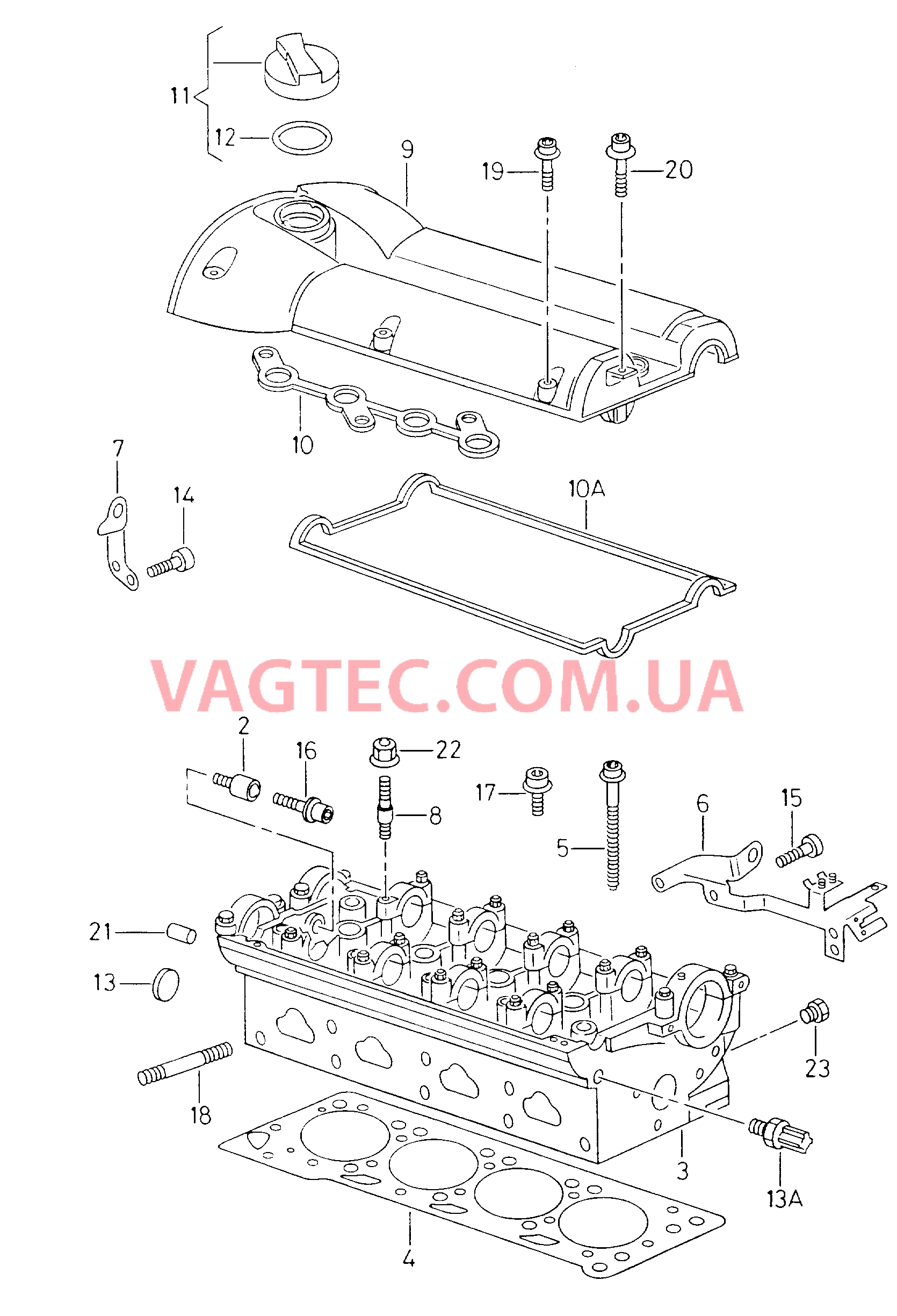 Головка блока цилиндров Крышка ГБЦ  для SEAT Ibiza 2000