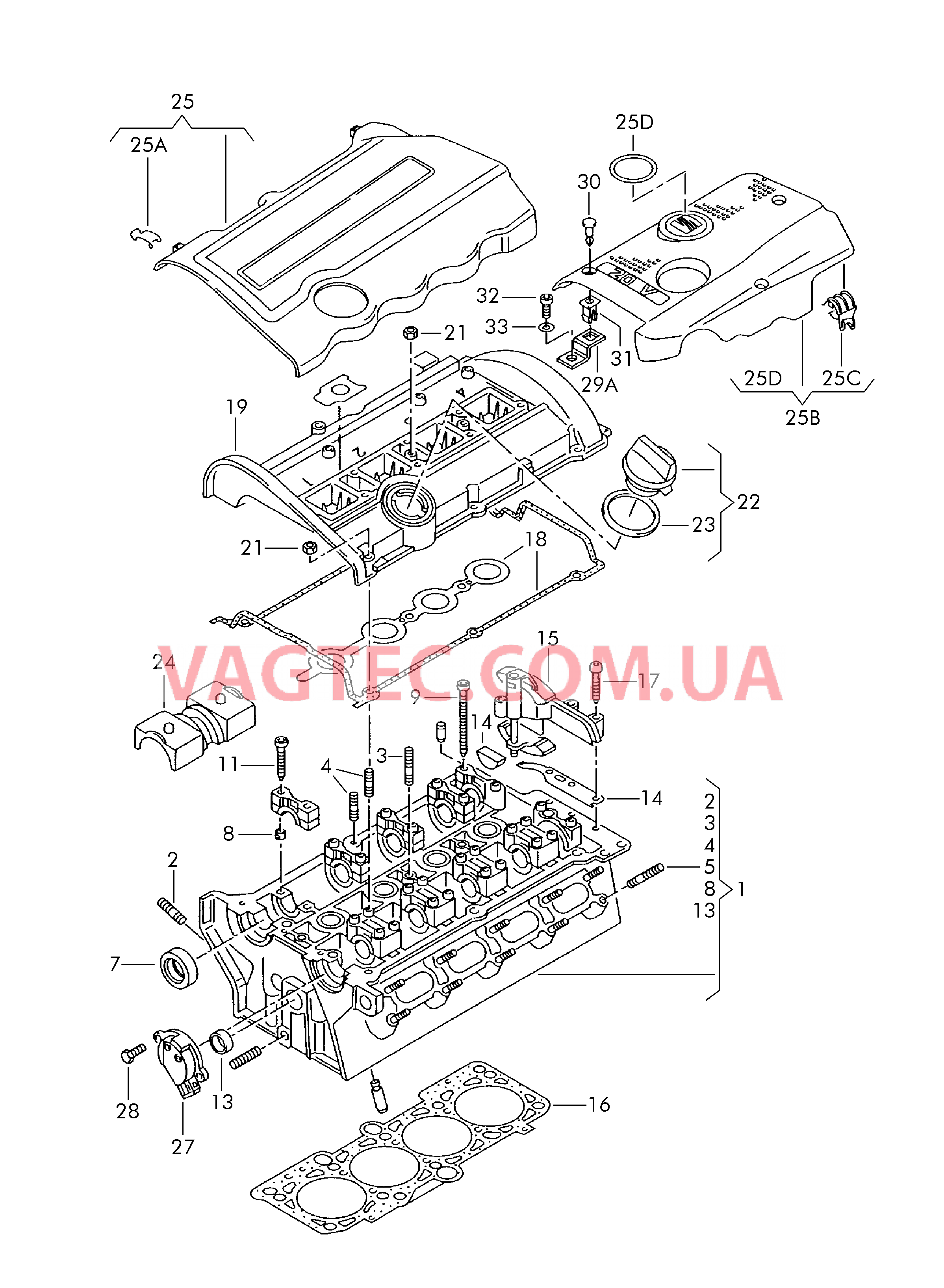 Головка блока цилиндров Крышка ГБЦ  для SEAT Exeo 2011