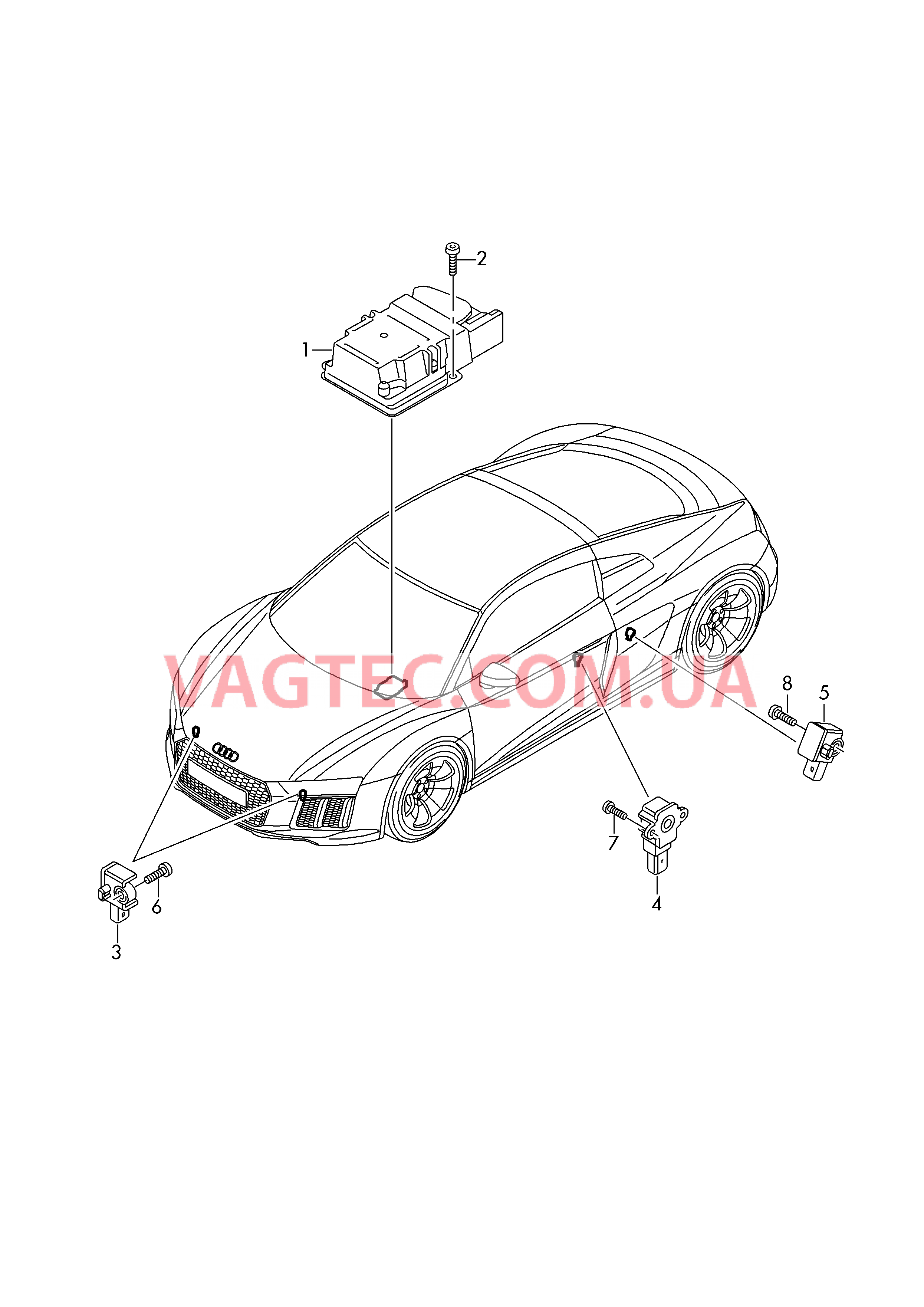 Электродетали для подуш.безоп.  для AUDI R8 2016