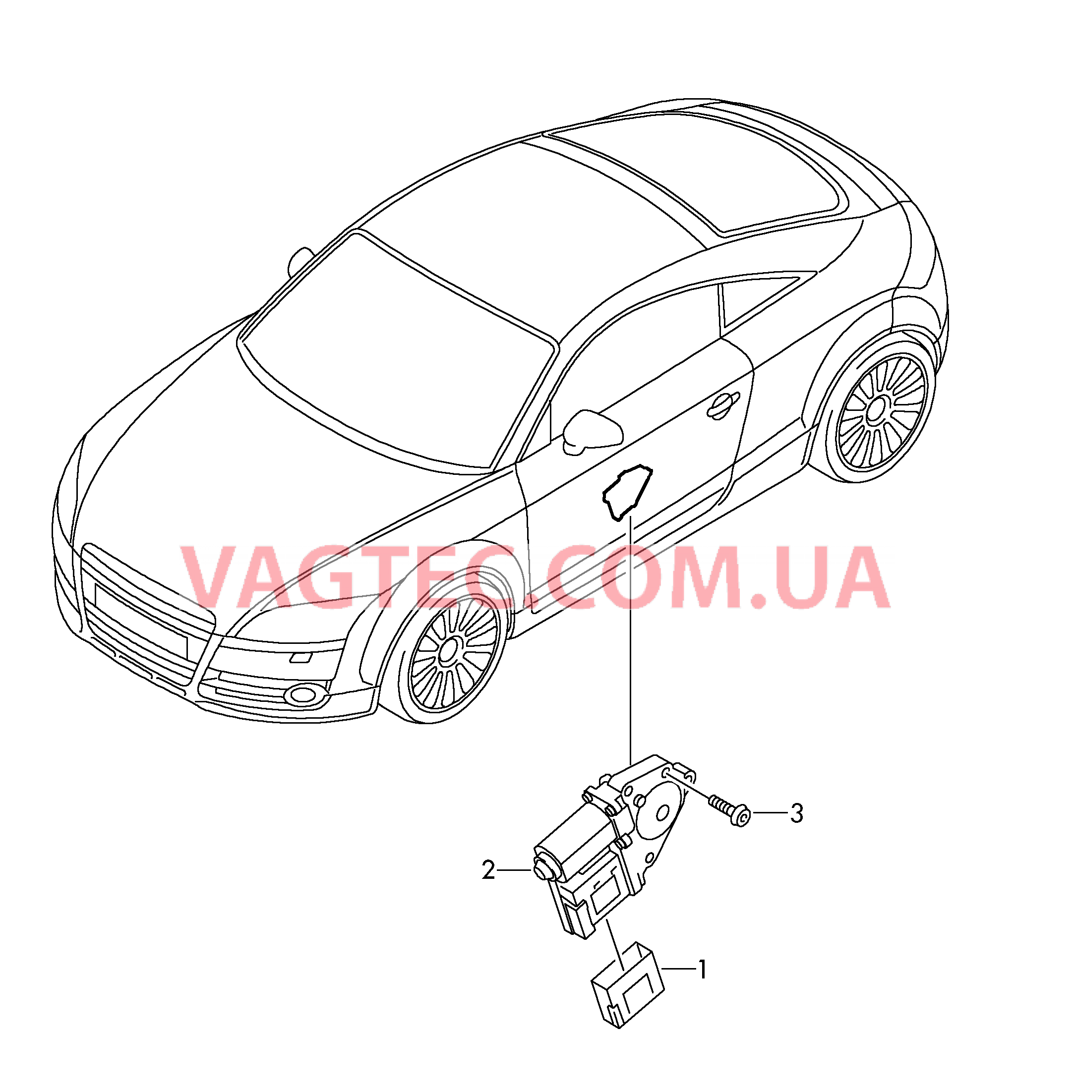 Эл.двигатель стеклоподъёмника  для AUDI TT 2005