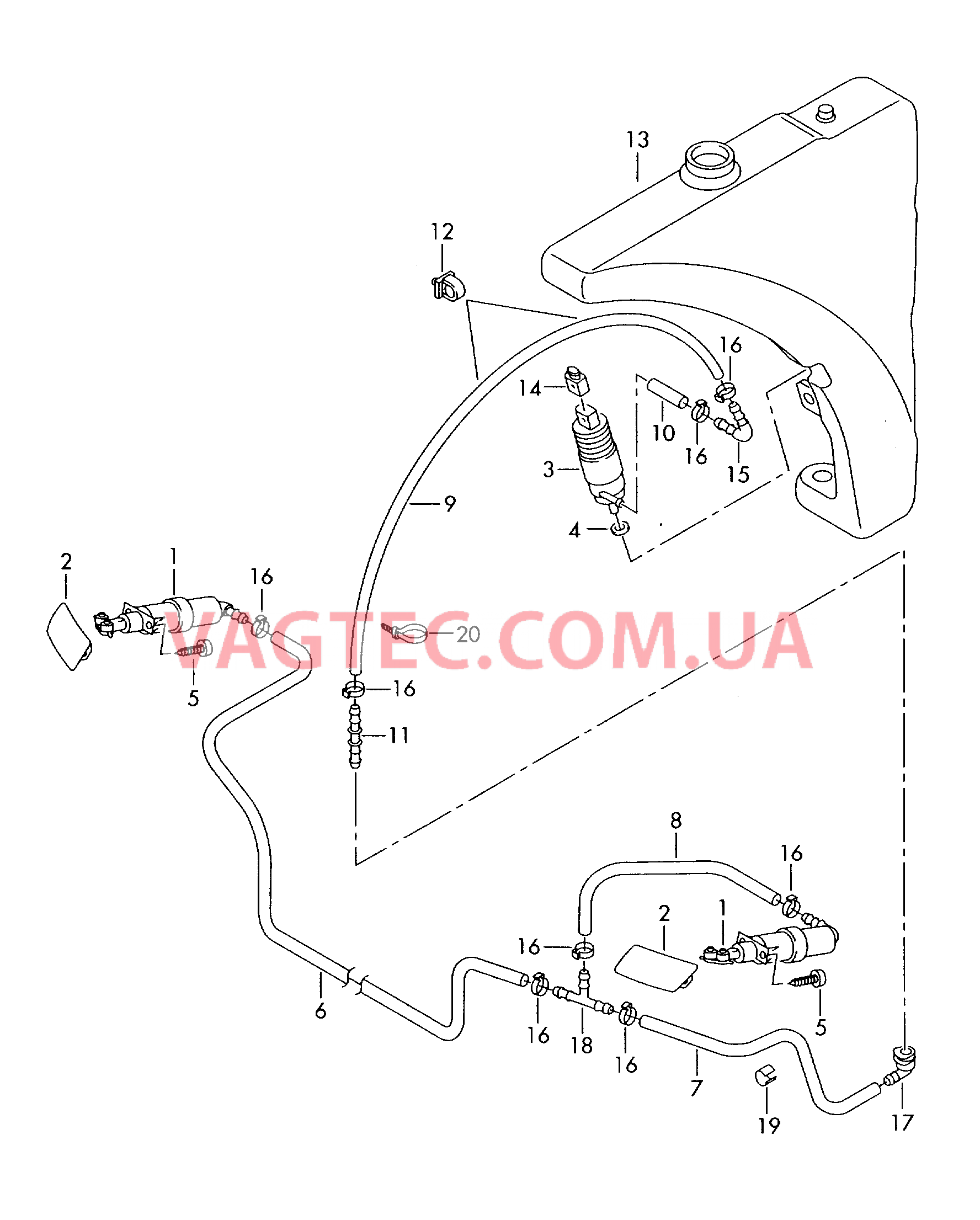 Омыватель фар  для AUDI TT 2007