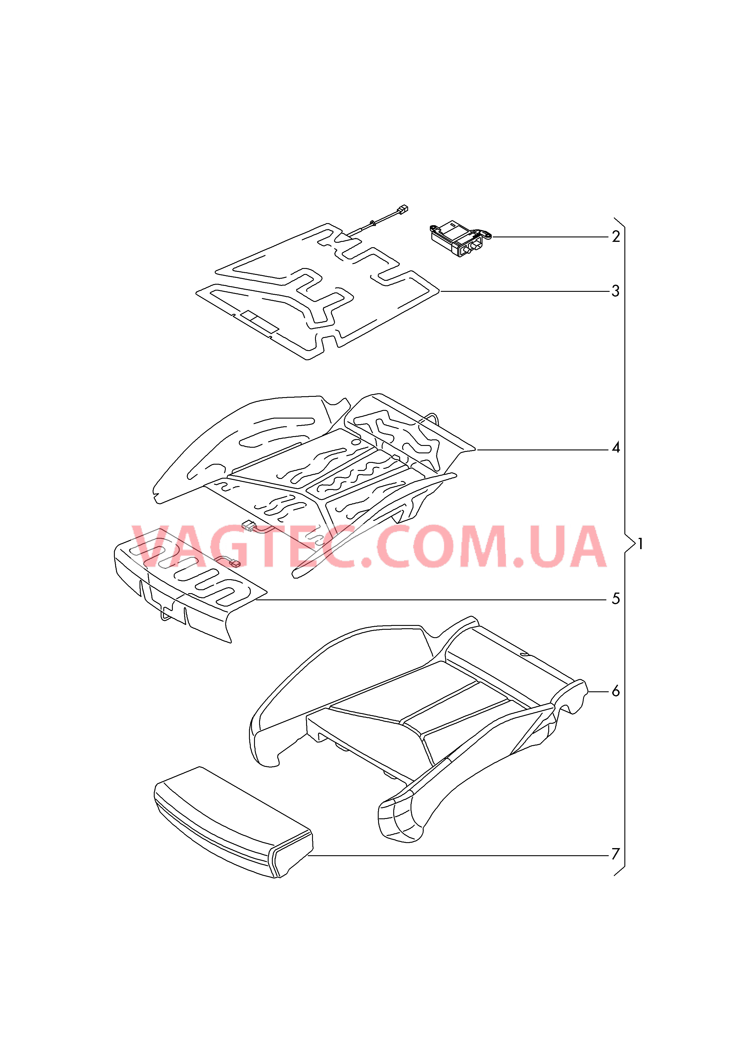 Подушка сиденья Cист. распозн. занят. сиденья Cмотри руководство по ремонту  для AUDI R8 2019