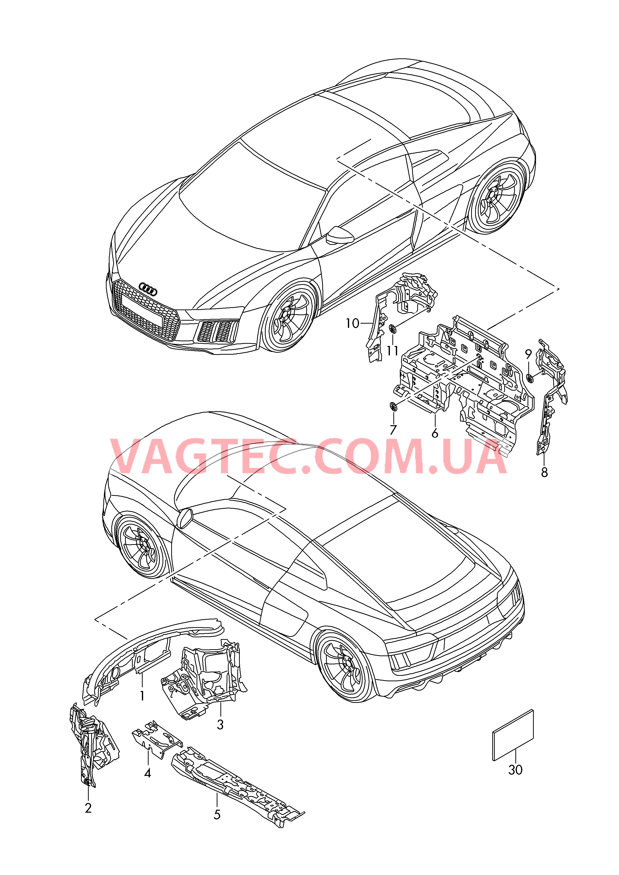 Изоляции  для AUDI R8 2019