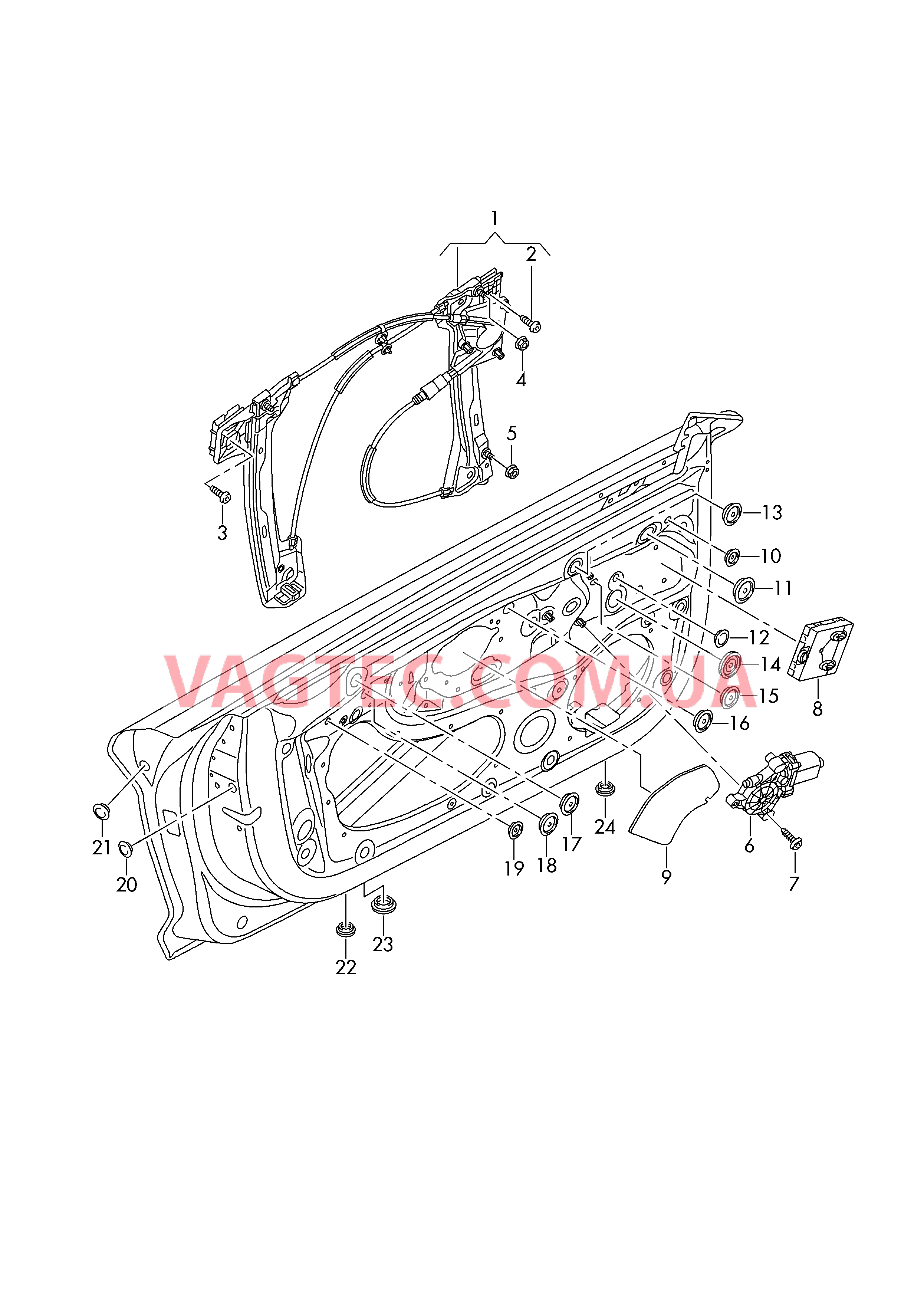 Cтеклоподъемник  для AUDI R8 2019