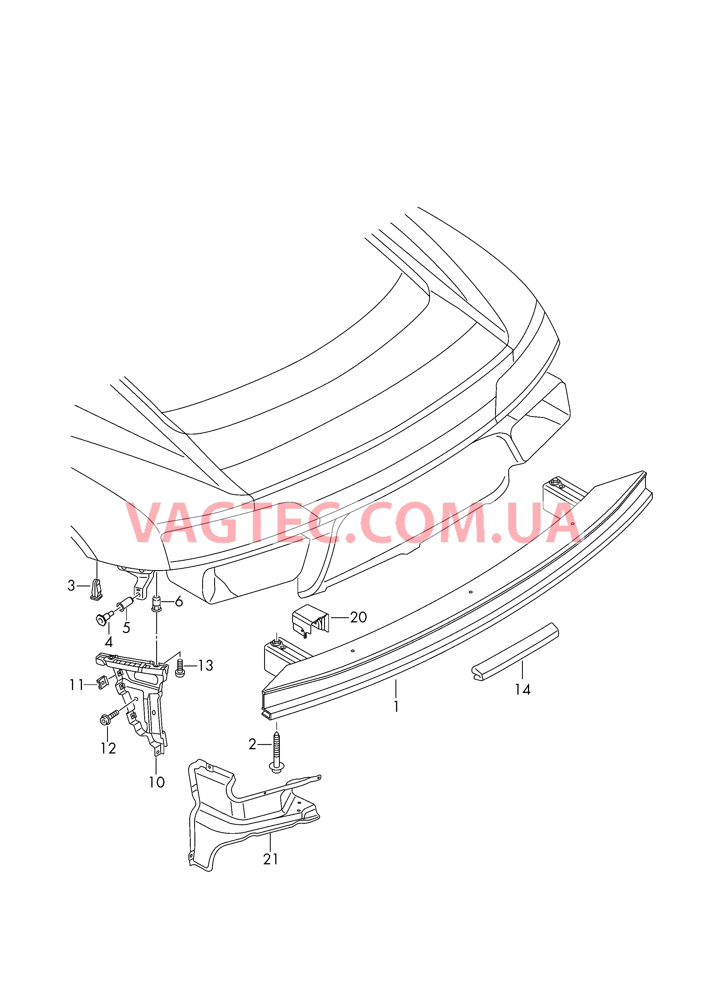 Кронштейн бампера  для AUDI R8 2016