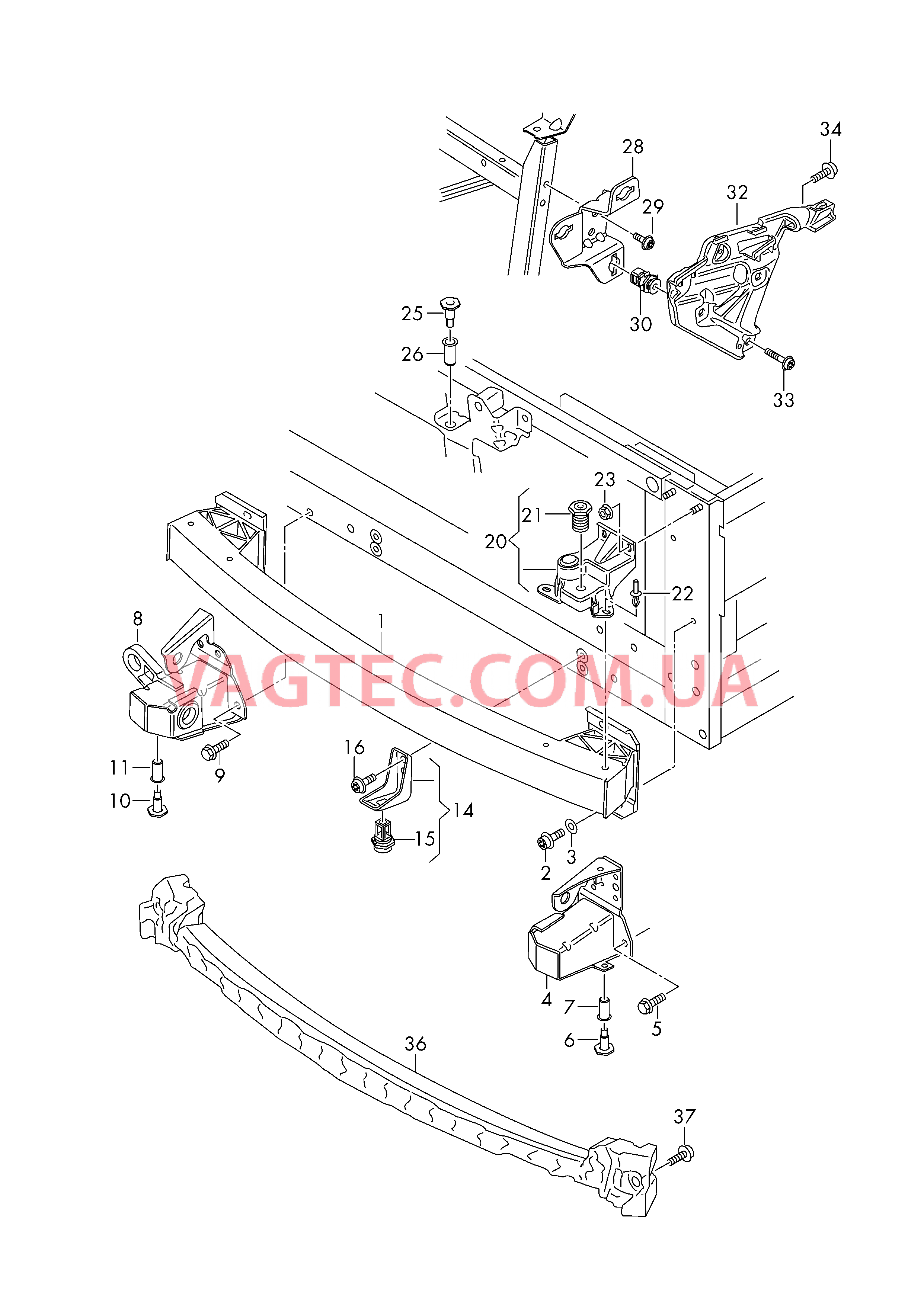 Кронштейн бампера  для AUDI R8 2017