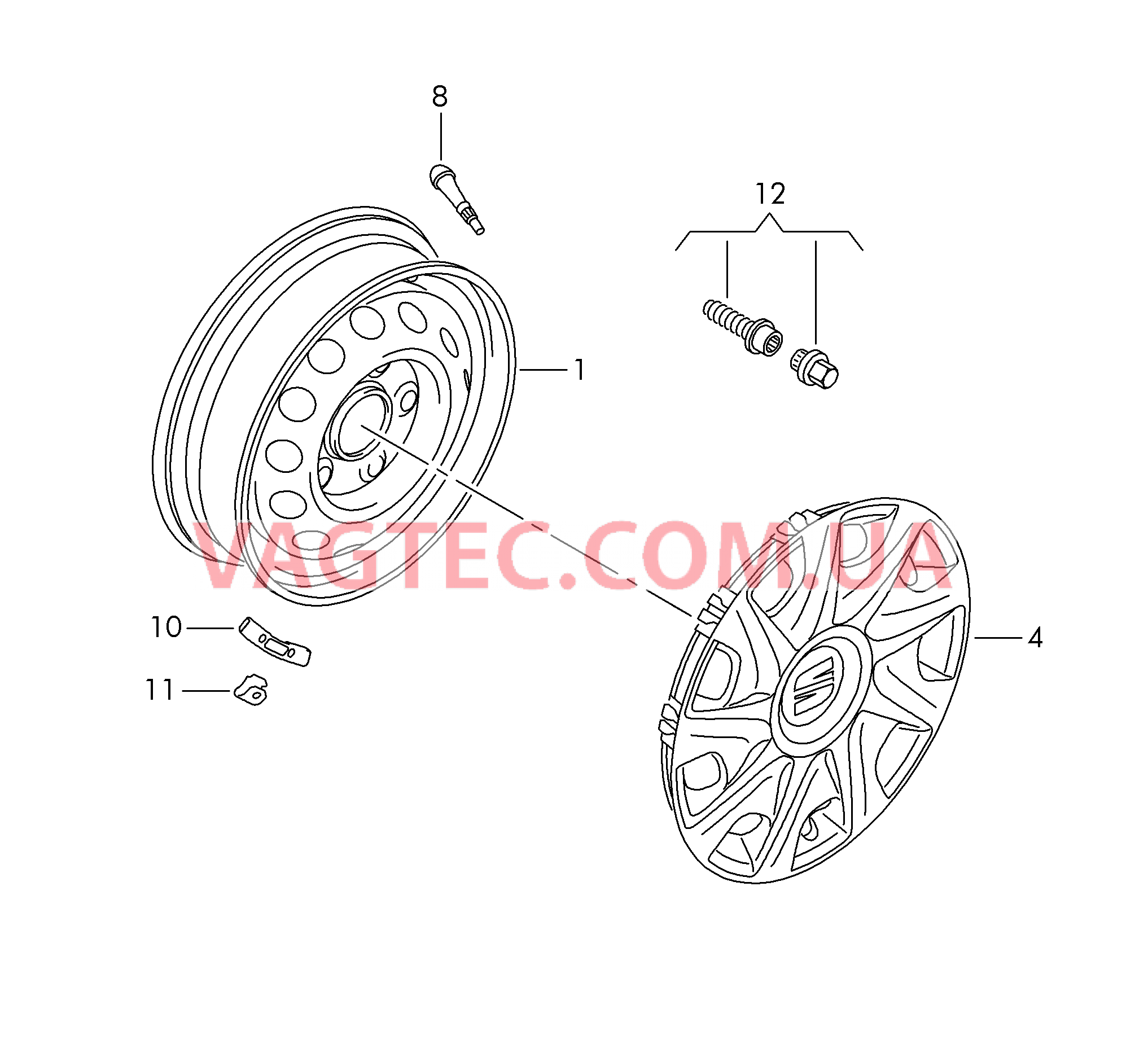 Стальной диск  для SEAT Exeo 2013