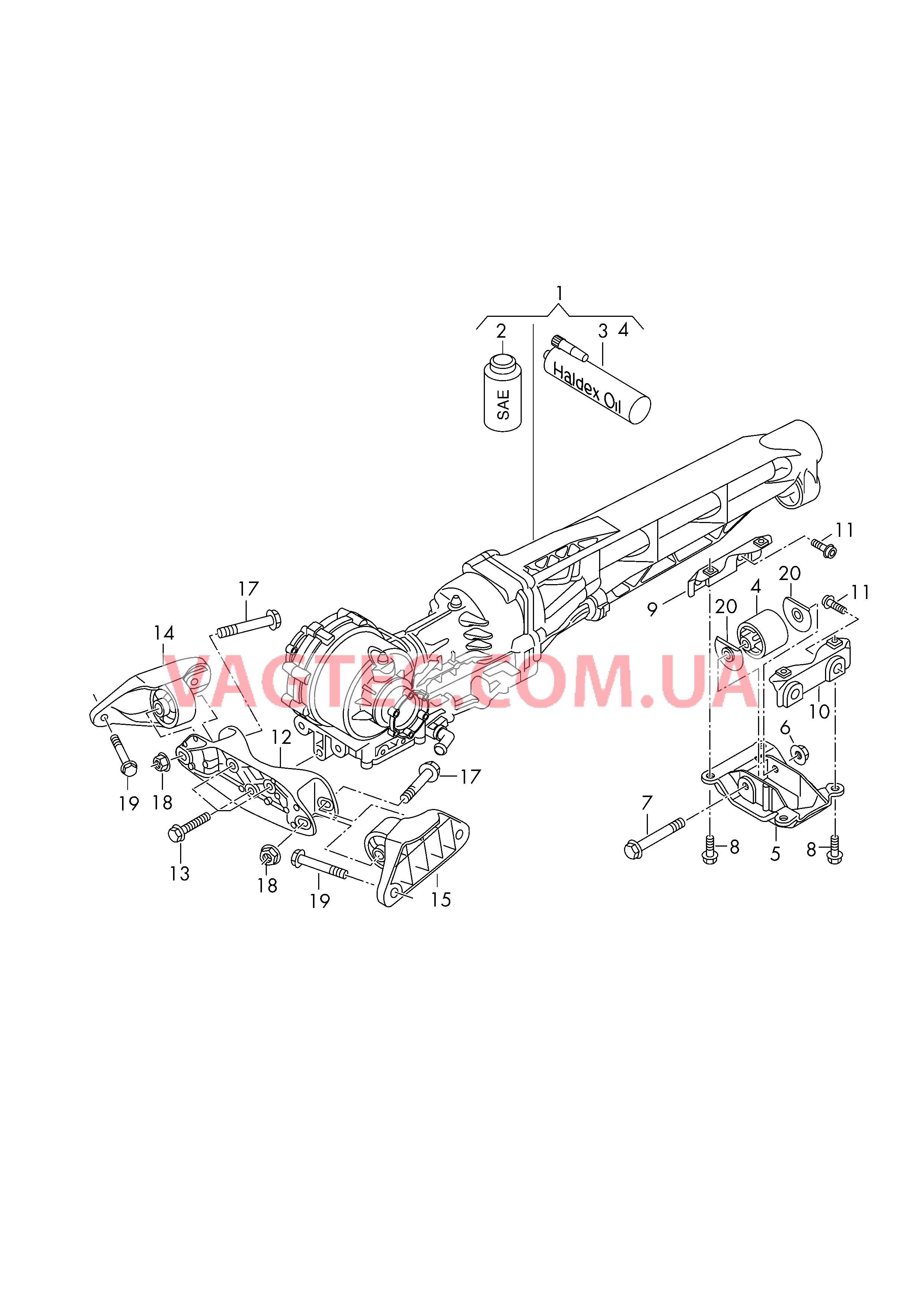 Главная передача в сборе  для AUDI R8 2019