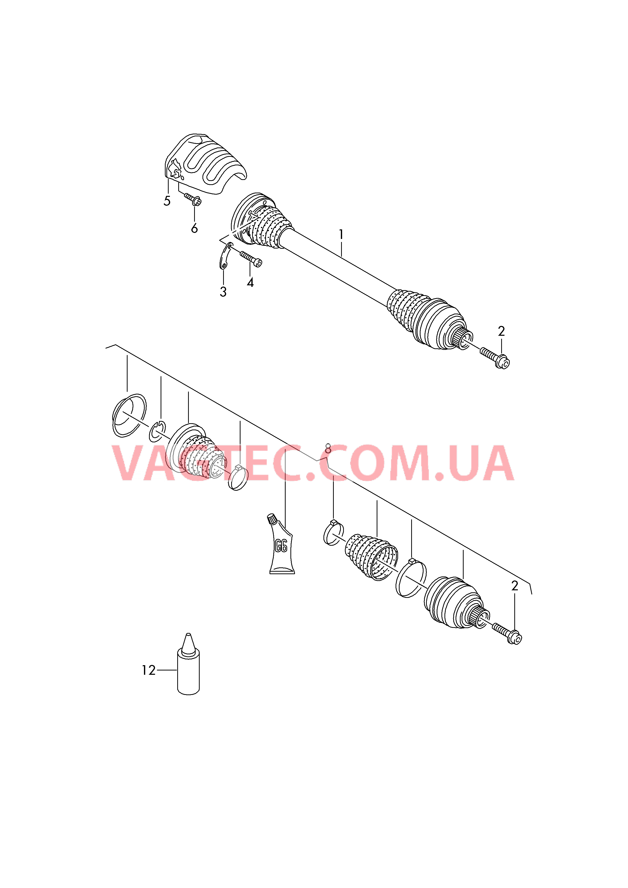 Приводной вал  для AUDI R8 2016