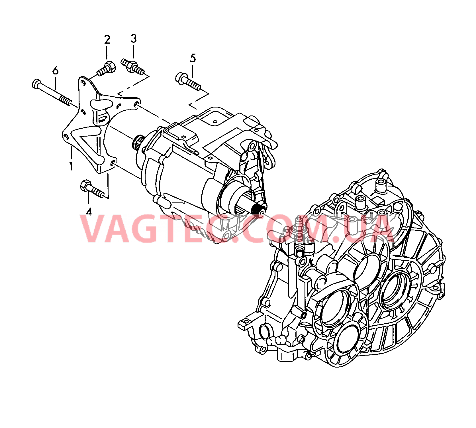 Детали крепежные для КП Главная передача для 6-ступен. механической КП  для VOLKSWAGEN Sharan 2016-1