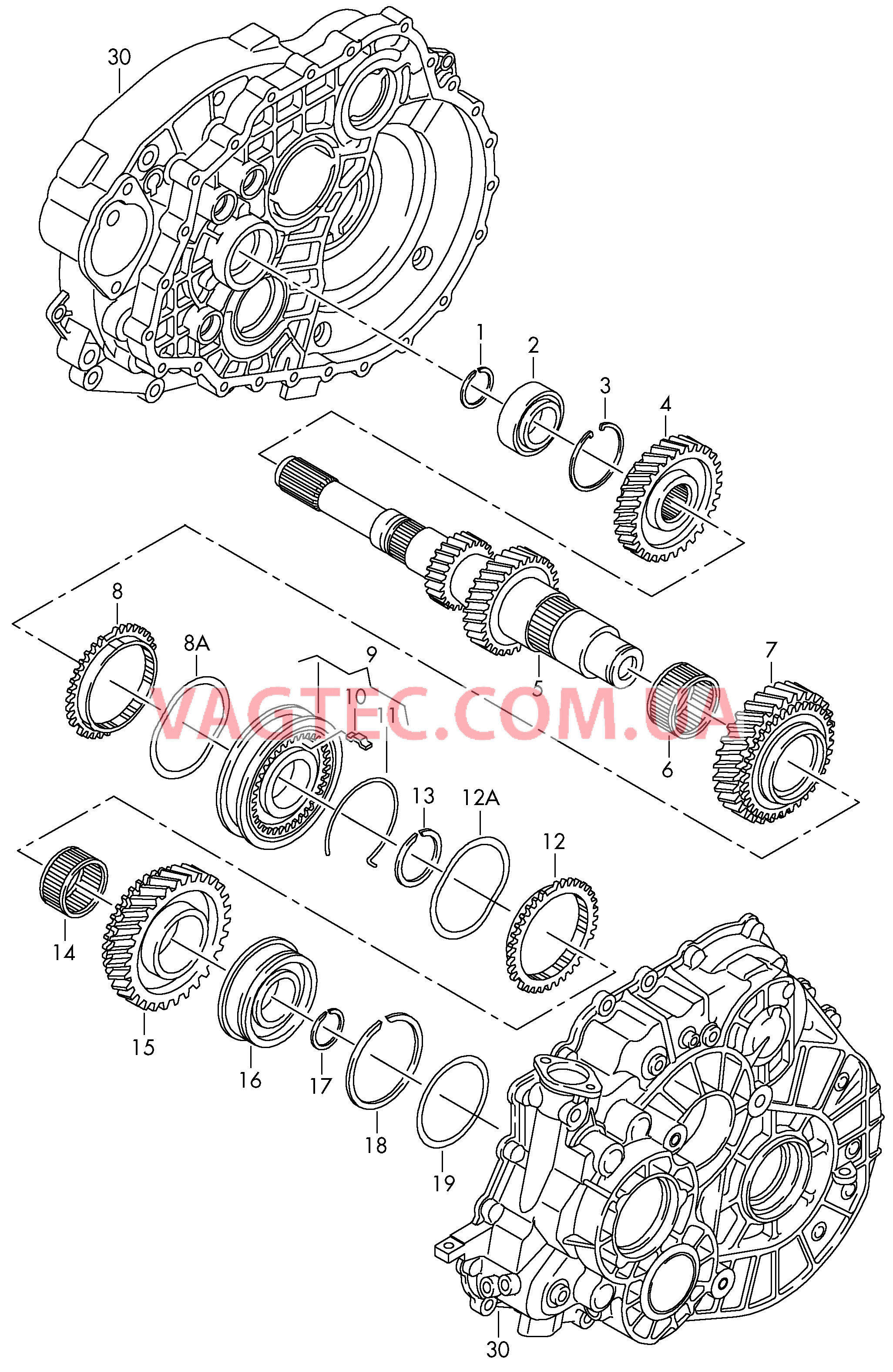 КолEса и валы Первичный вал для 6-ступен. механической КП Полный привод  для AUDI TTRS 2014