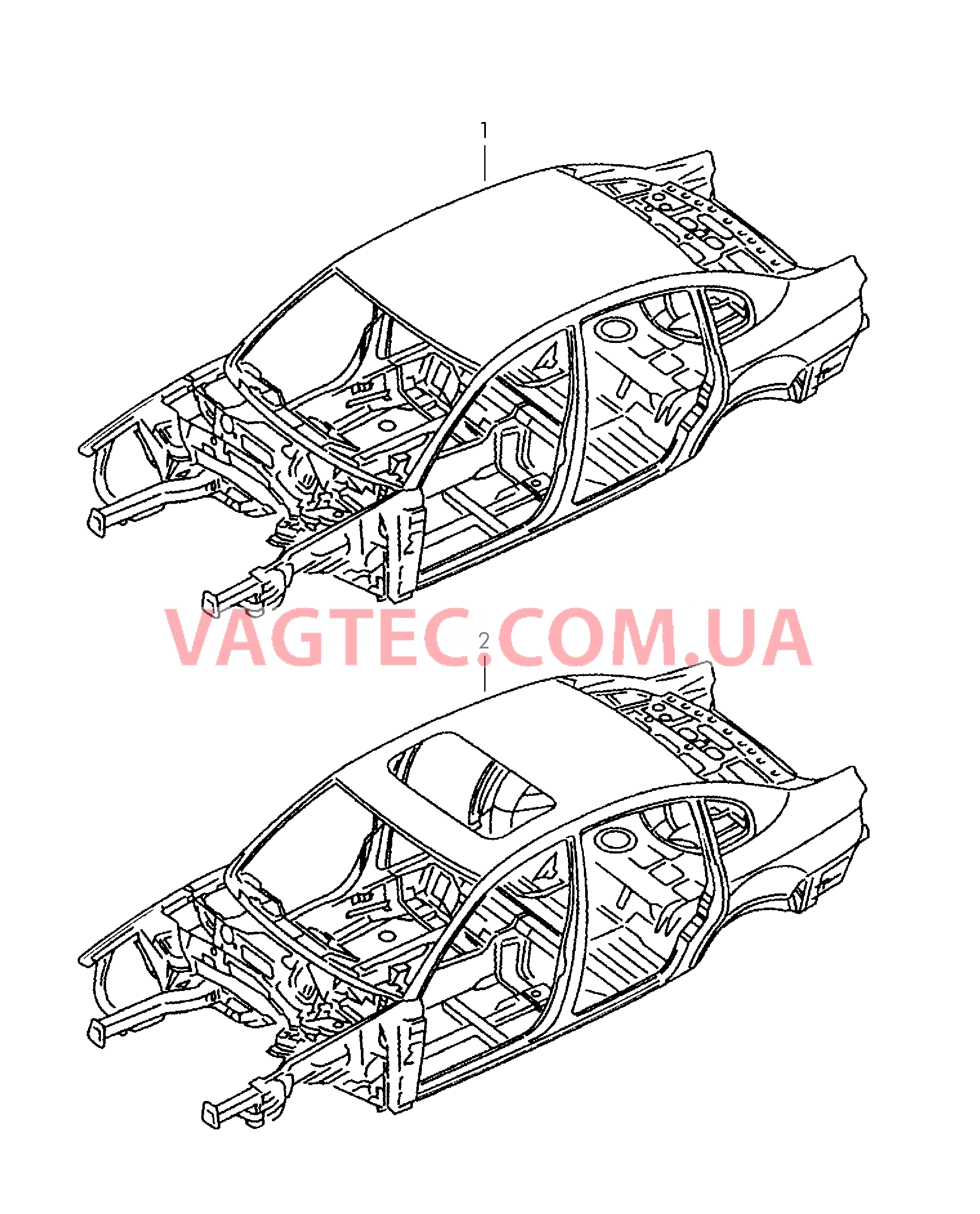 Кузов грунтованный,без капота, крышки багаж.,двер. и крыльев  для SEAT Exeo 2012