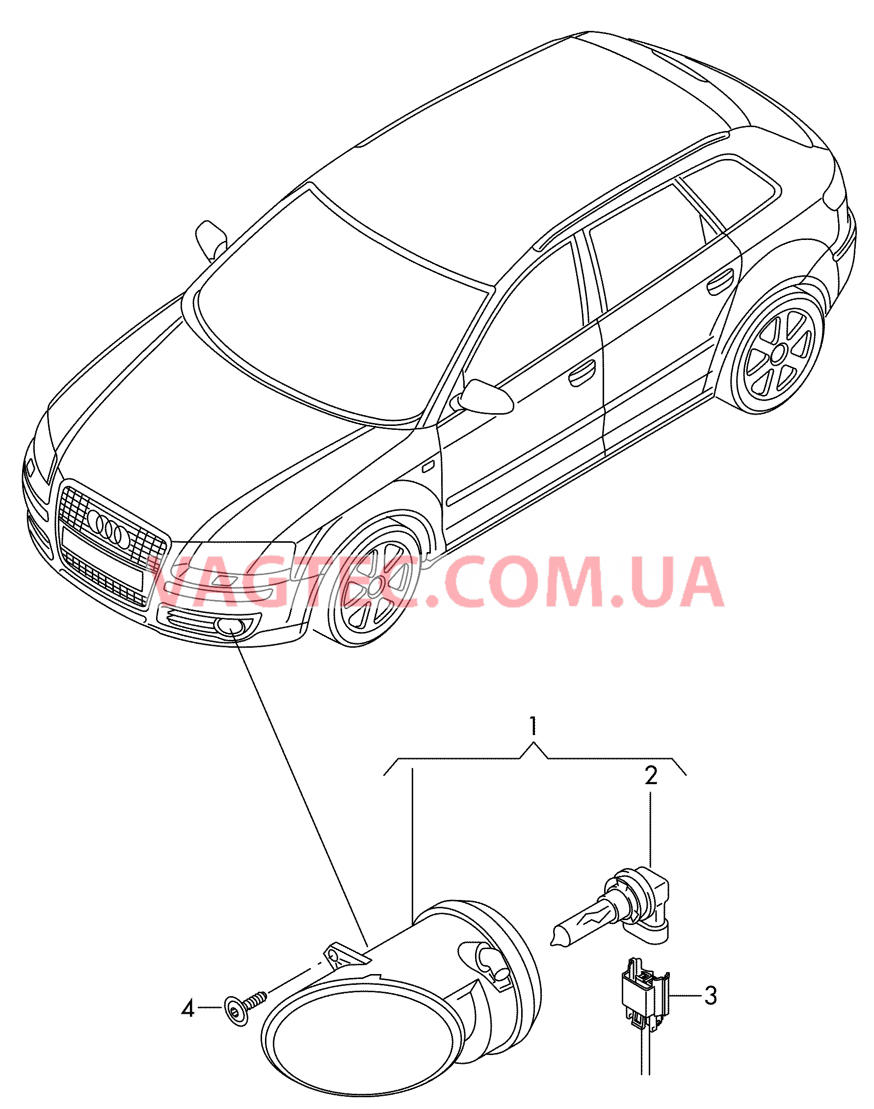 Галоген. противотуманная фара  для AUDI RS3 2011