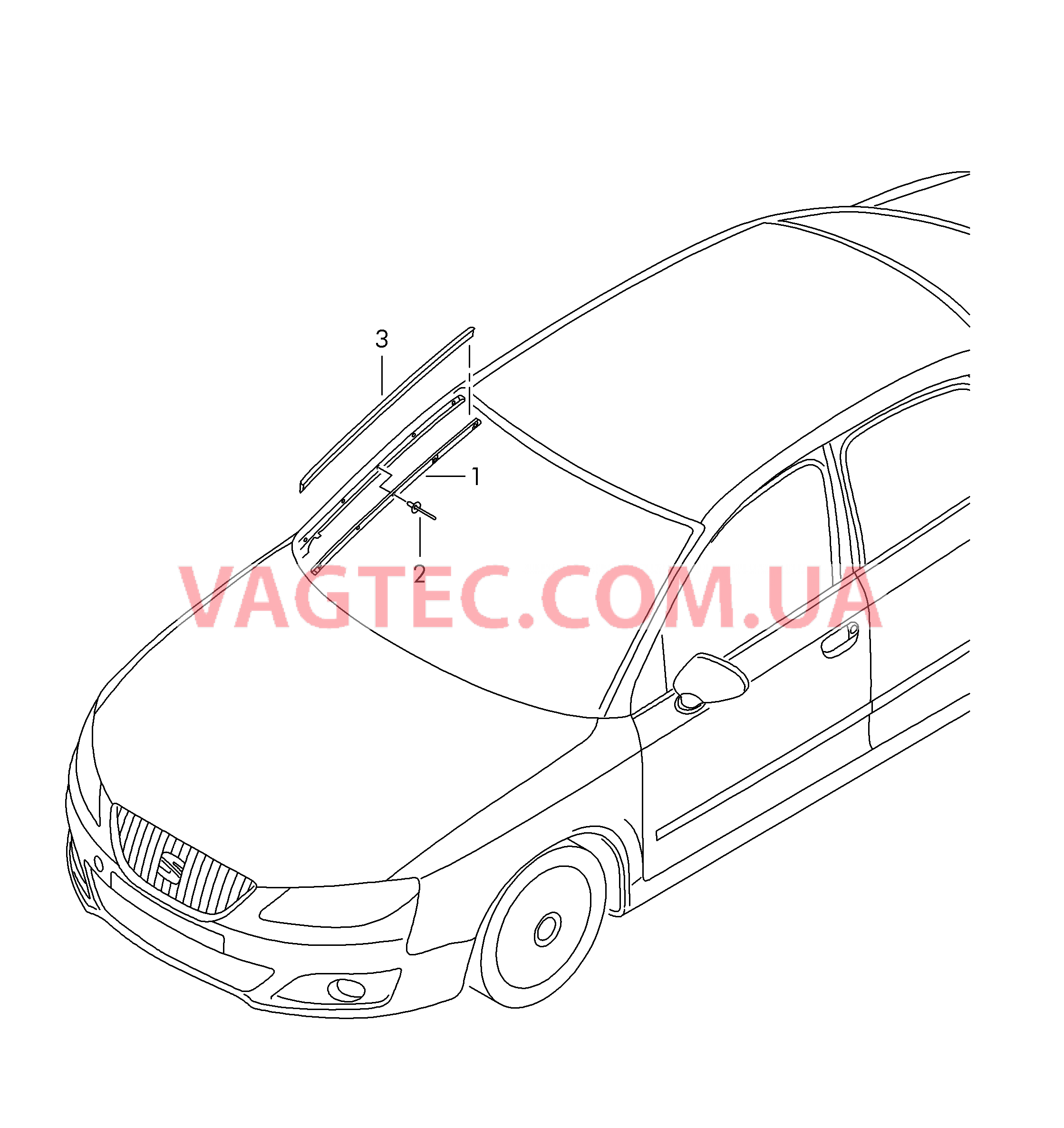 Клеммная колодка Водоотводящий щиток  для SEAT Exeo 2011