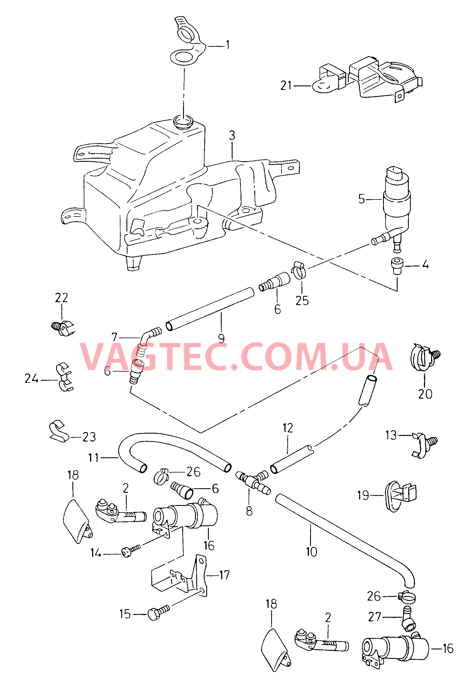 Омыватель фар  для SEAT Ibiza 2000