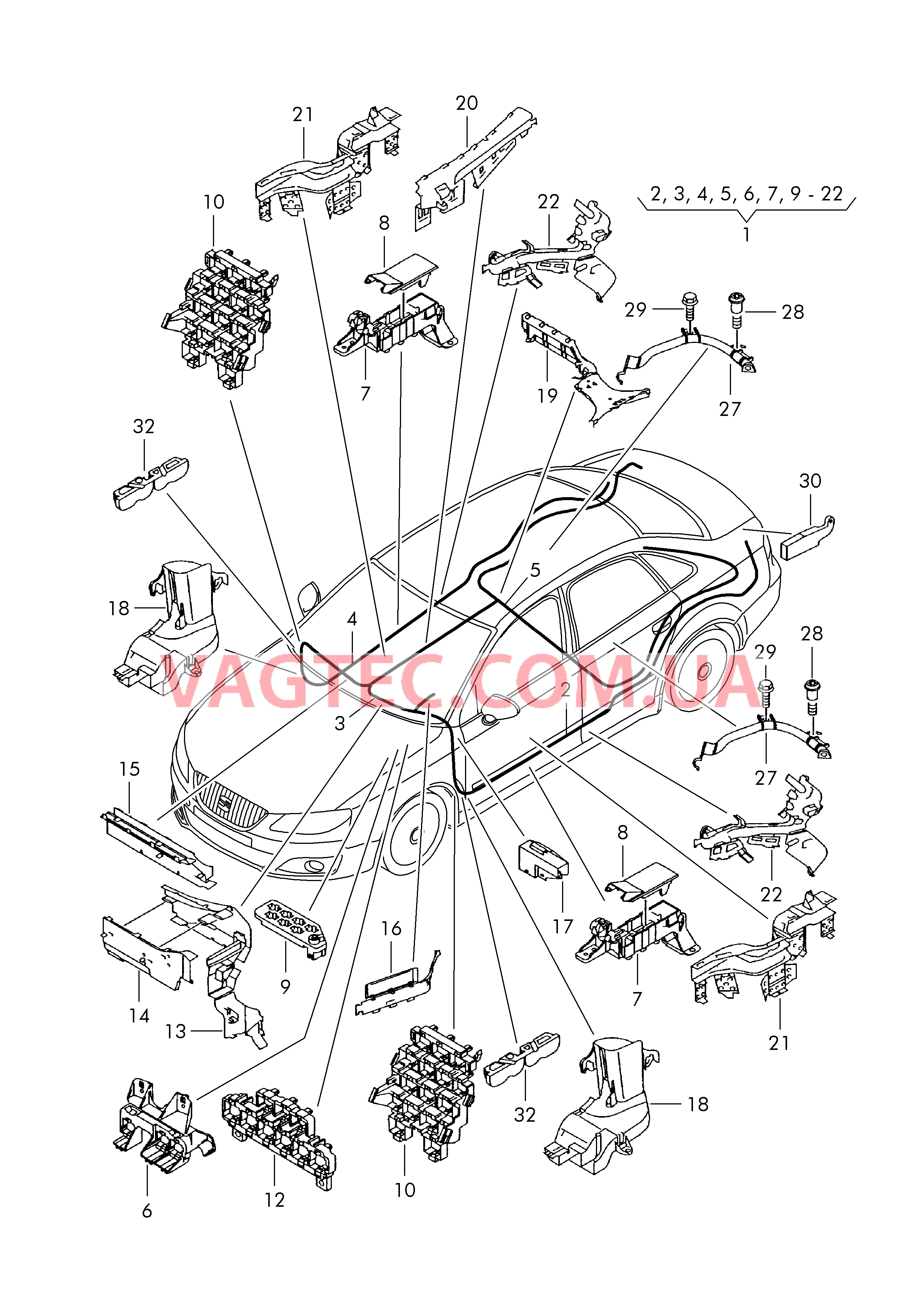 Жгут проводов для салона  для SEAT Exeo 2013