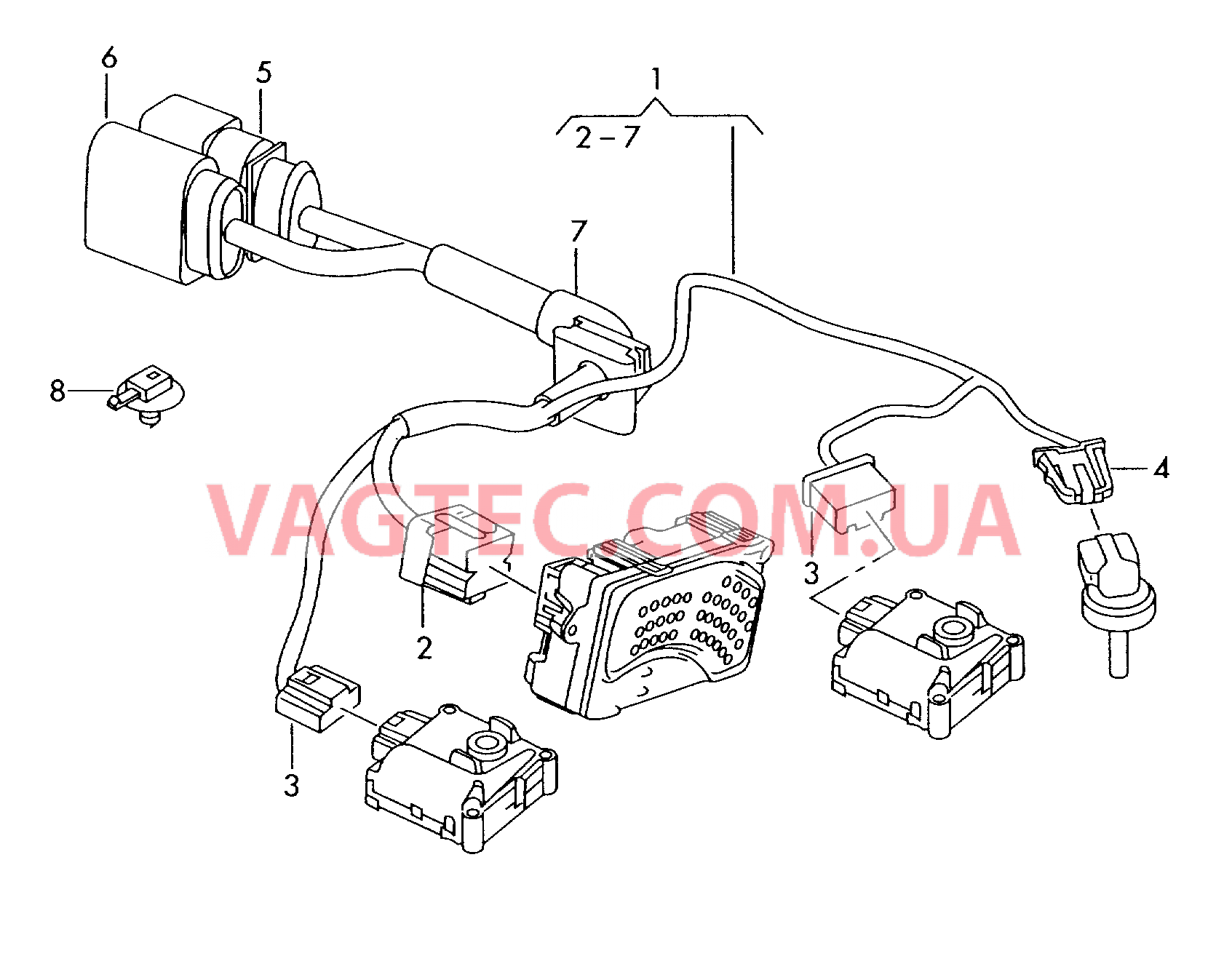 Жгут проводов для вентилятора  для AUDI R8 2008