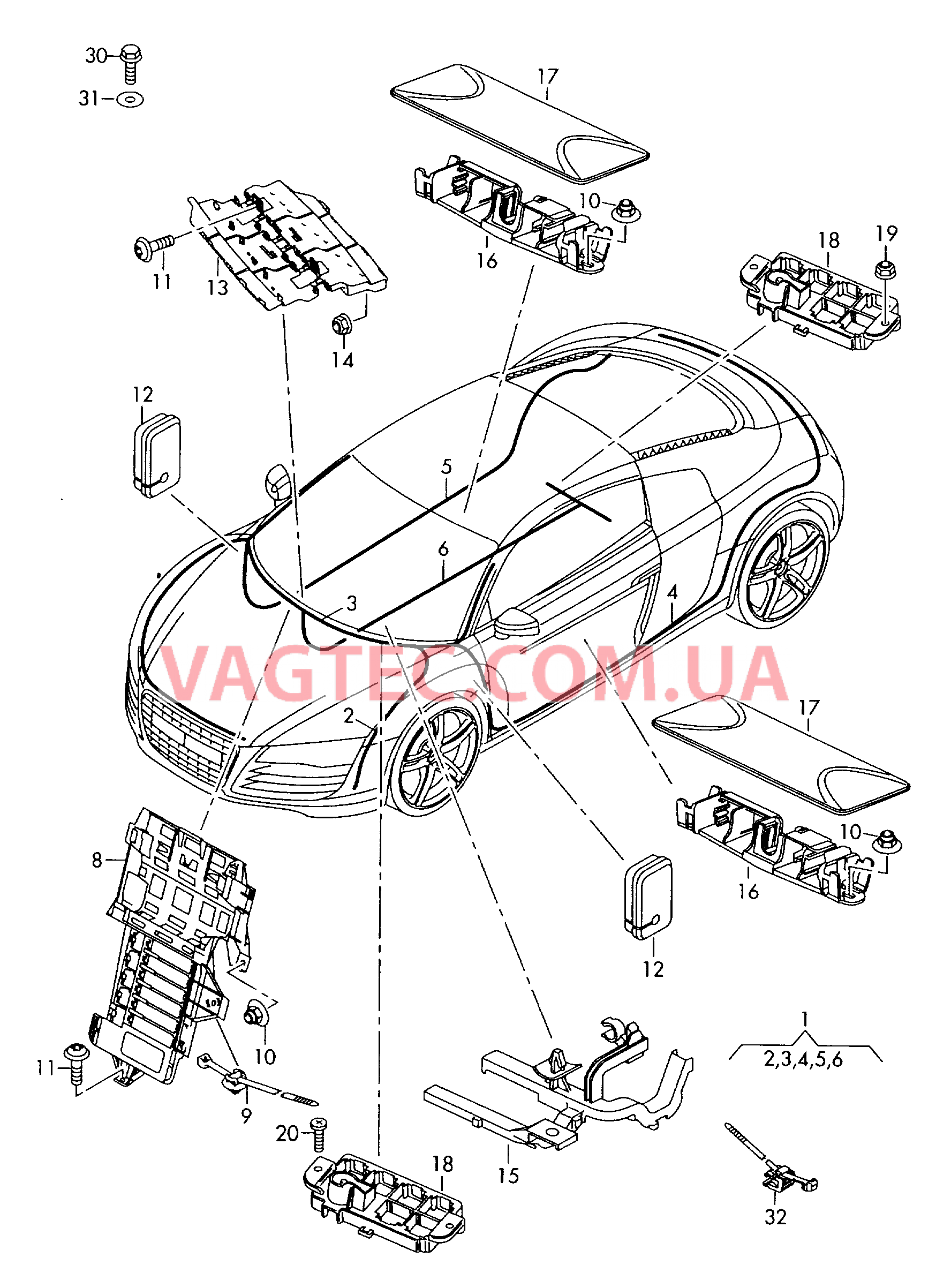 Жгут проводов для салона  для AUDI R8 2007