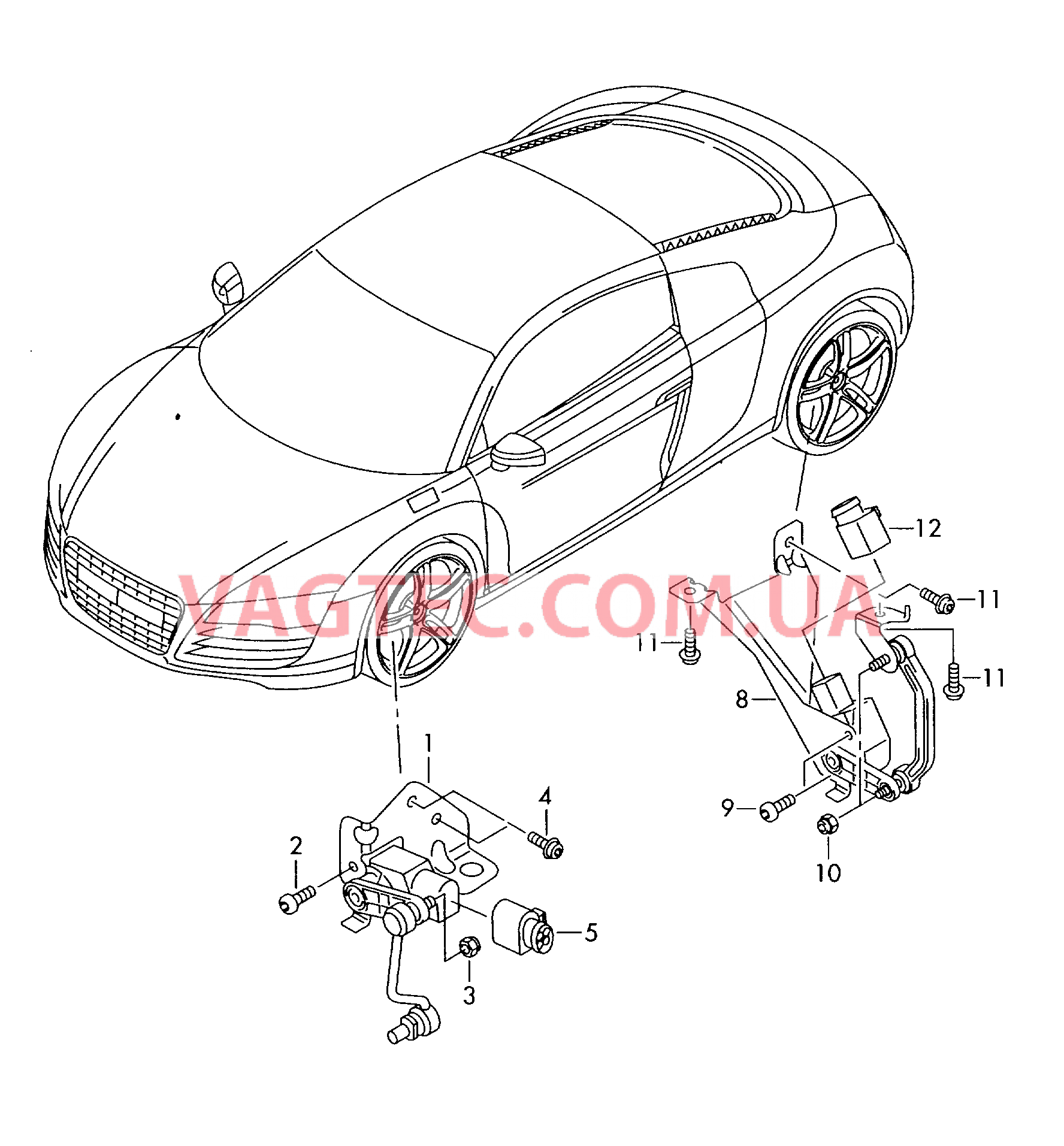 Корректор фар  для AUDI R8 2007