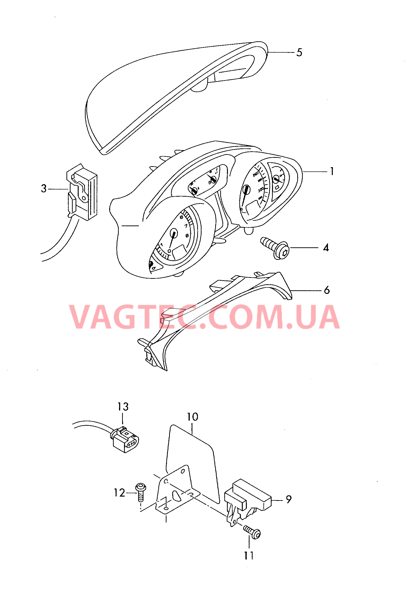 Комбинация приборов Приёмник радиочасов  для AUDI R8 2010