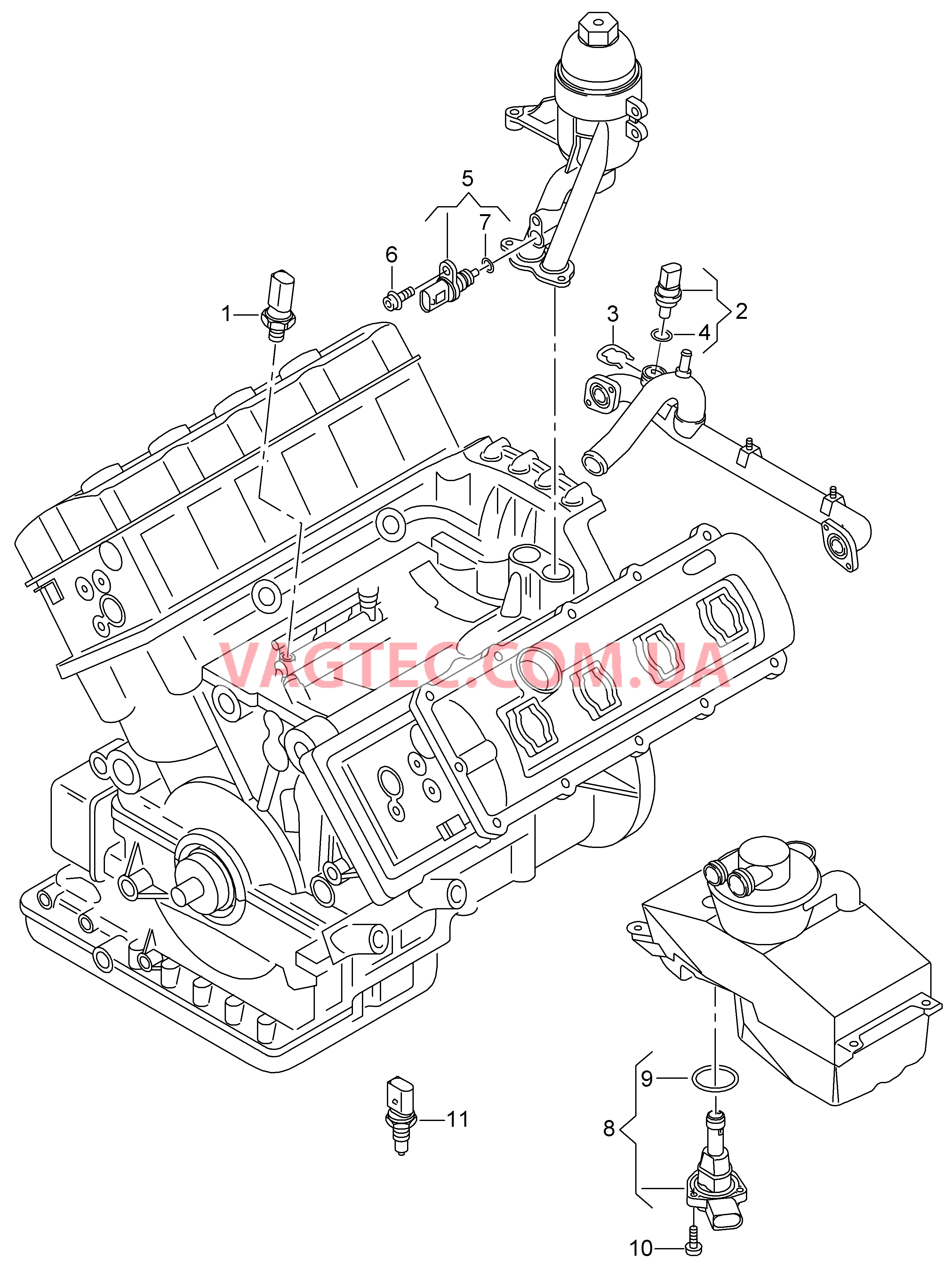 Выключатель и датчик на двигателе и коробке передач  для AUDI R8 2007