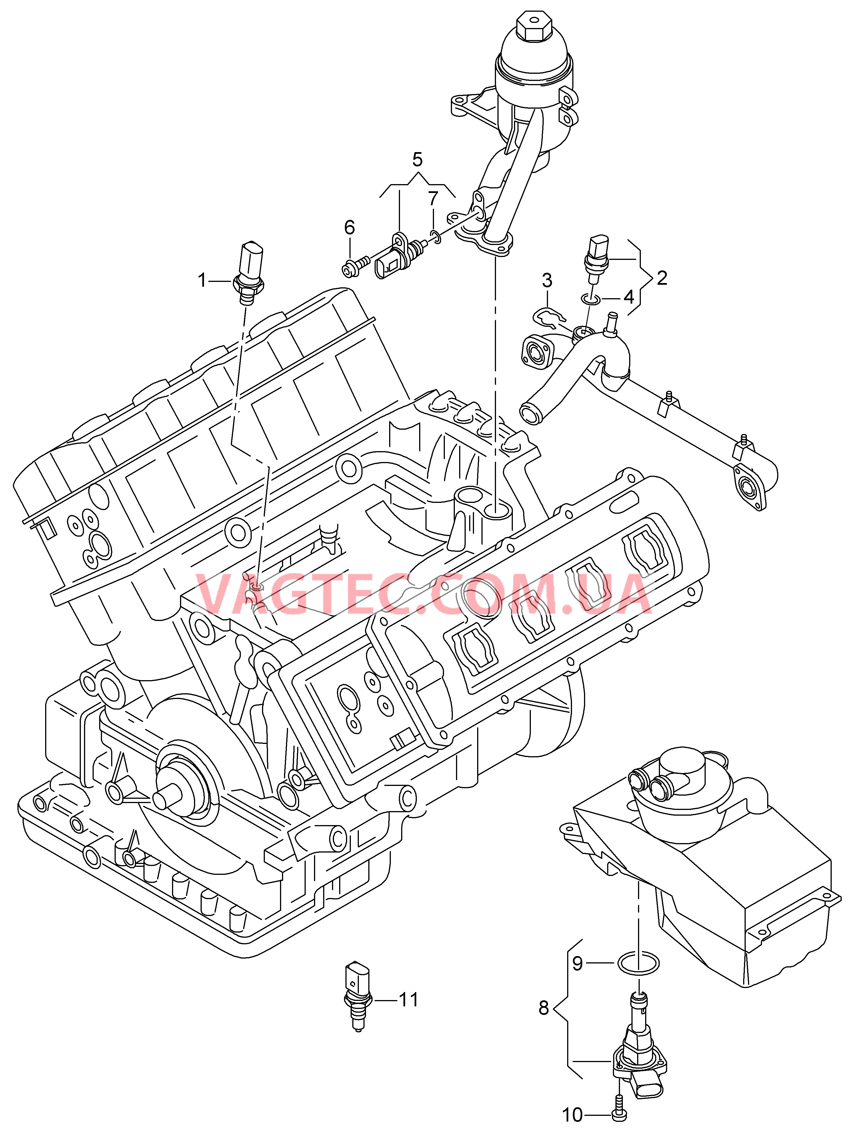 Выключатель и датчик на двигателе и коробке передач  для AUDI R8 2009