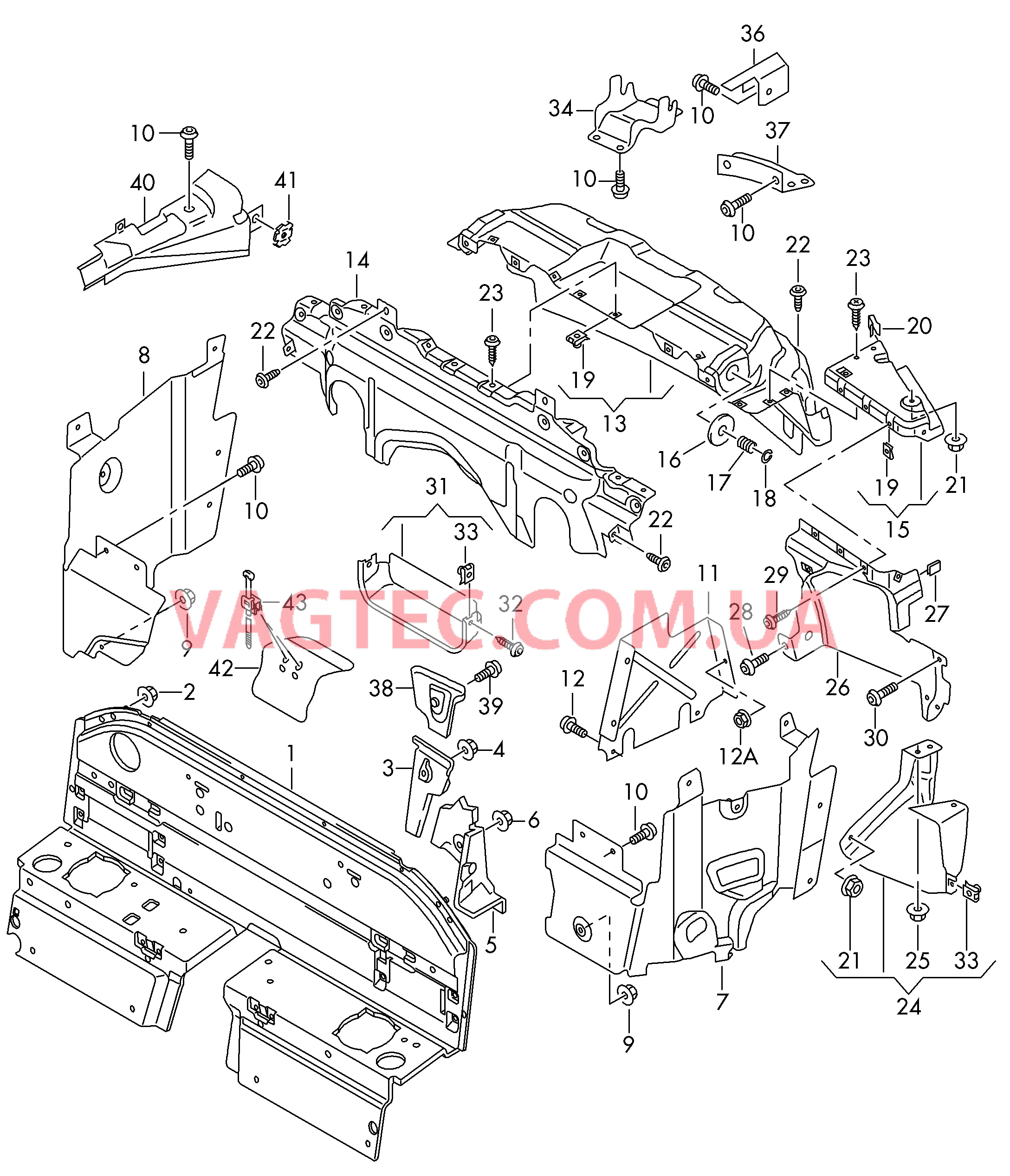 Теплозащитный экран  для AUDI R8 2008