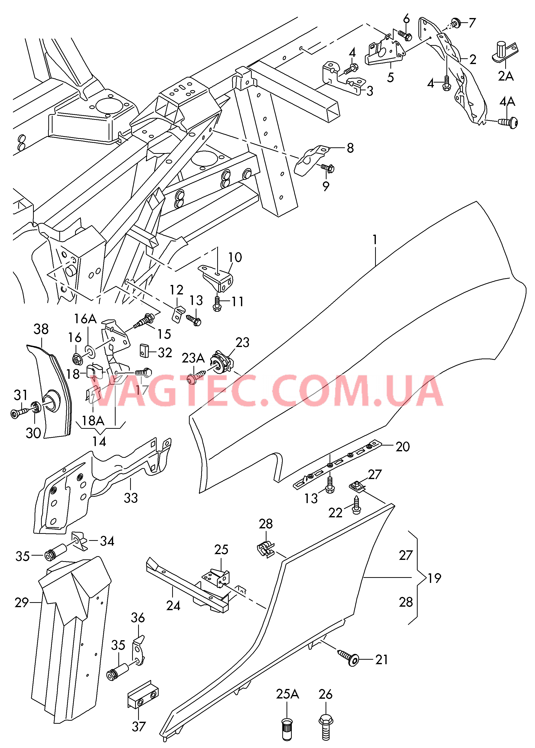 Деталь боковая  для AUDI R8 2007