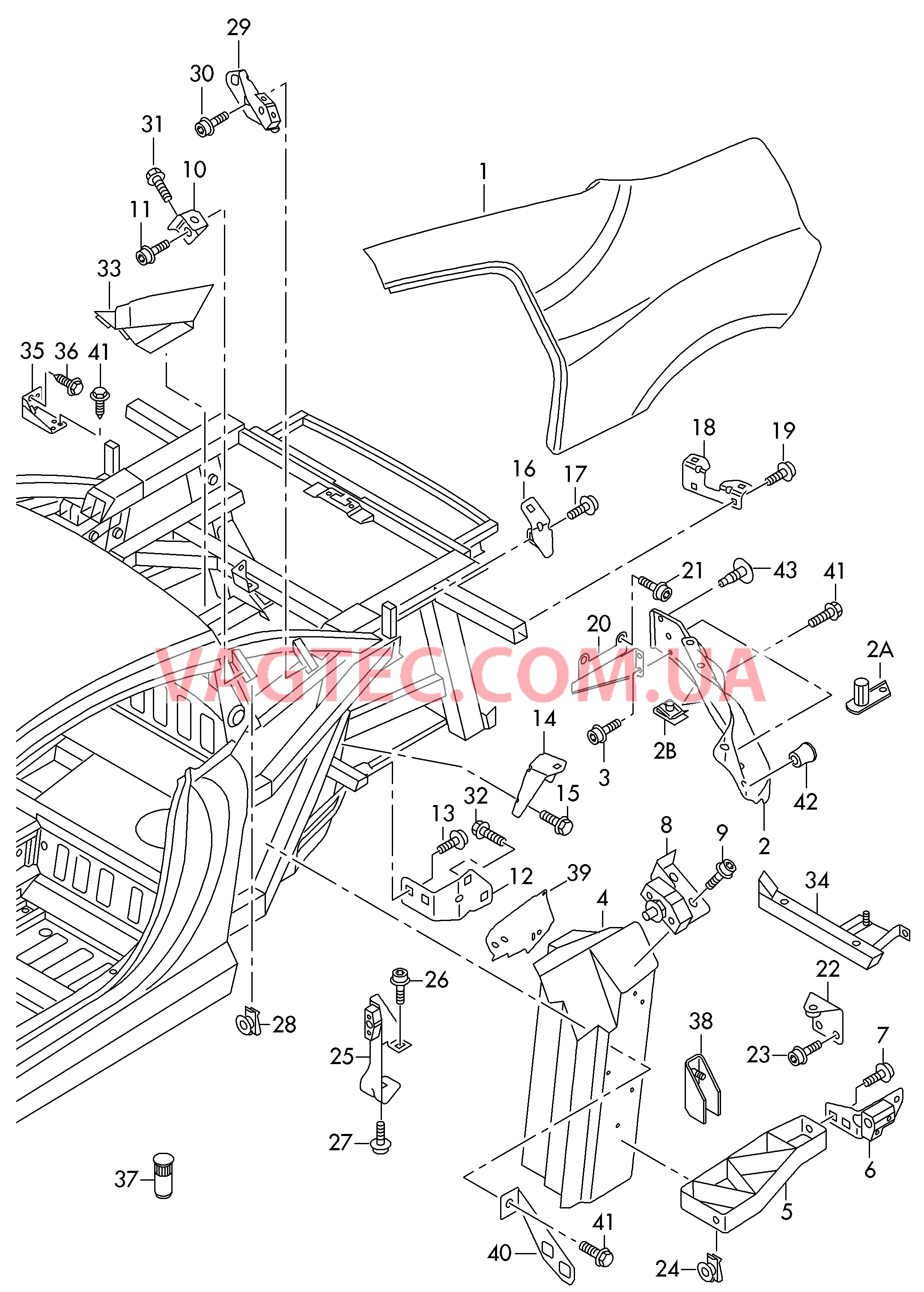 Деталь боковая  для AUDI R8 2008