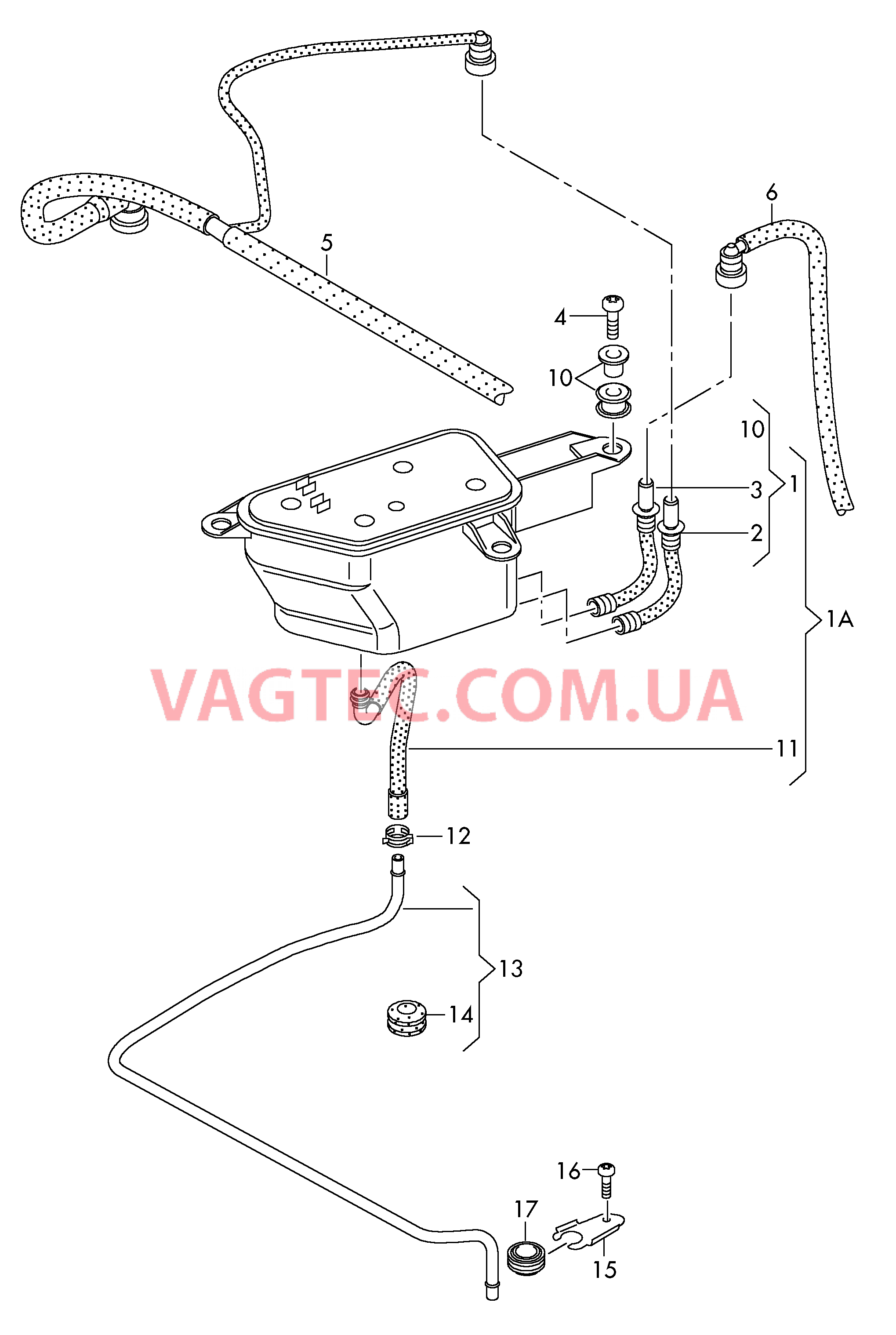 Cистема улавл. паров топлива  для AUDI R8 2012