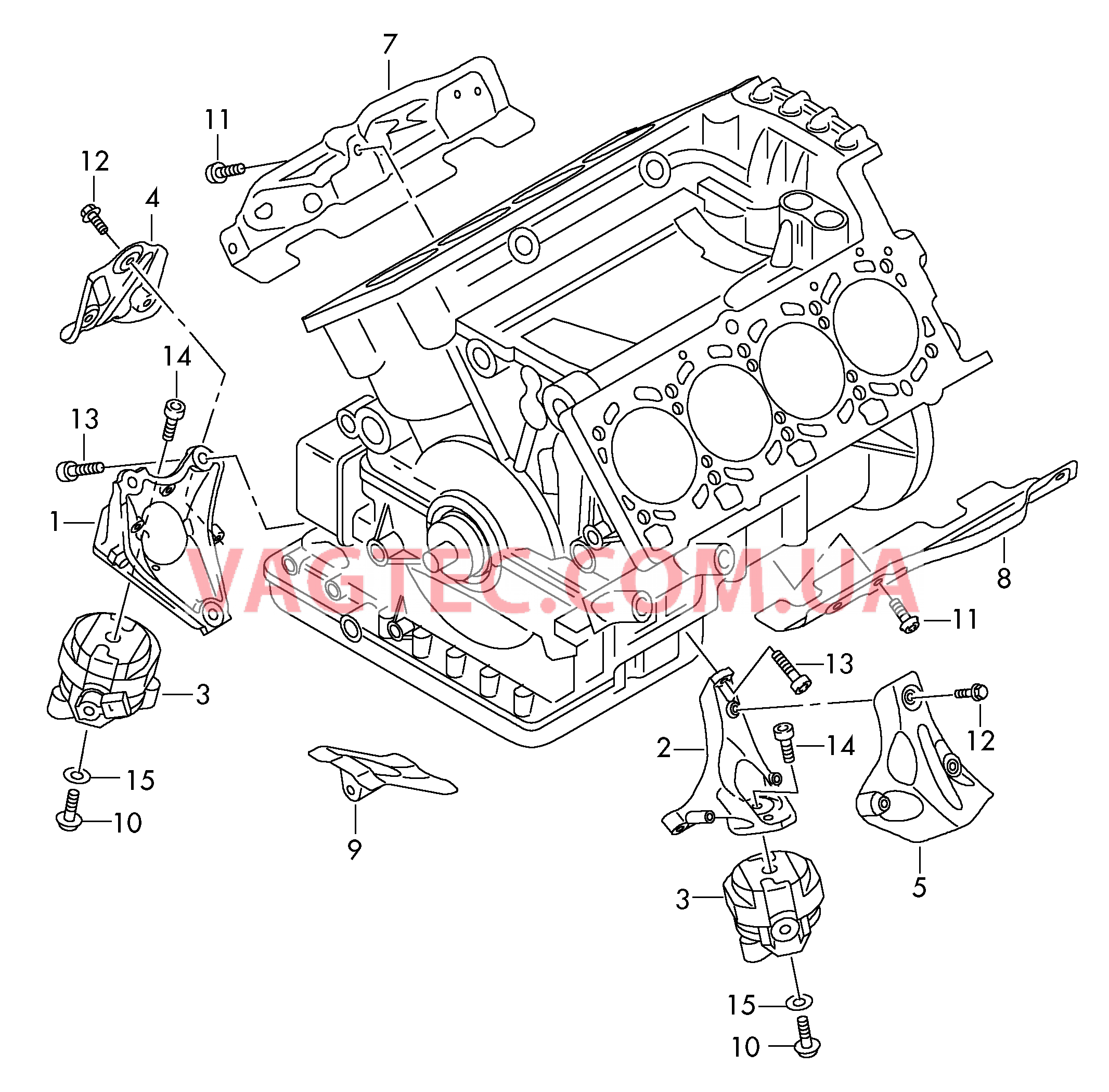 Детали крепежные для двигателя  для AUDI R8 2015