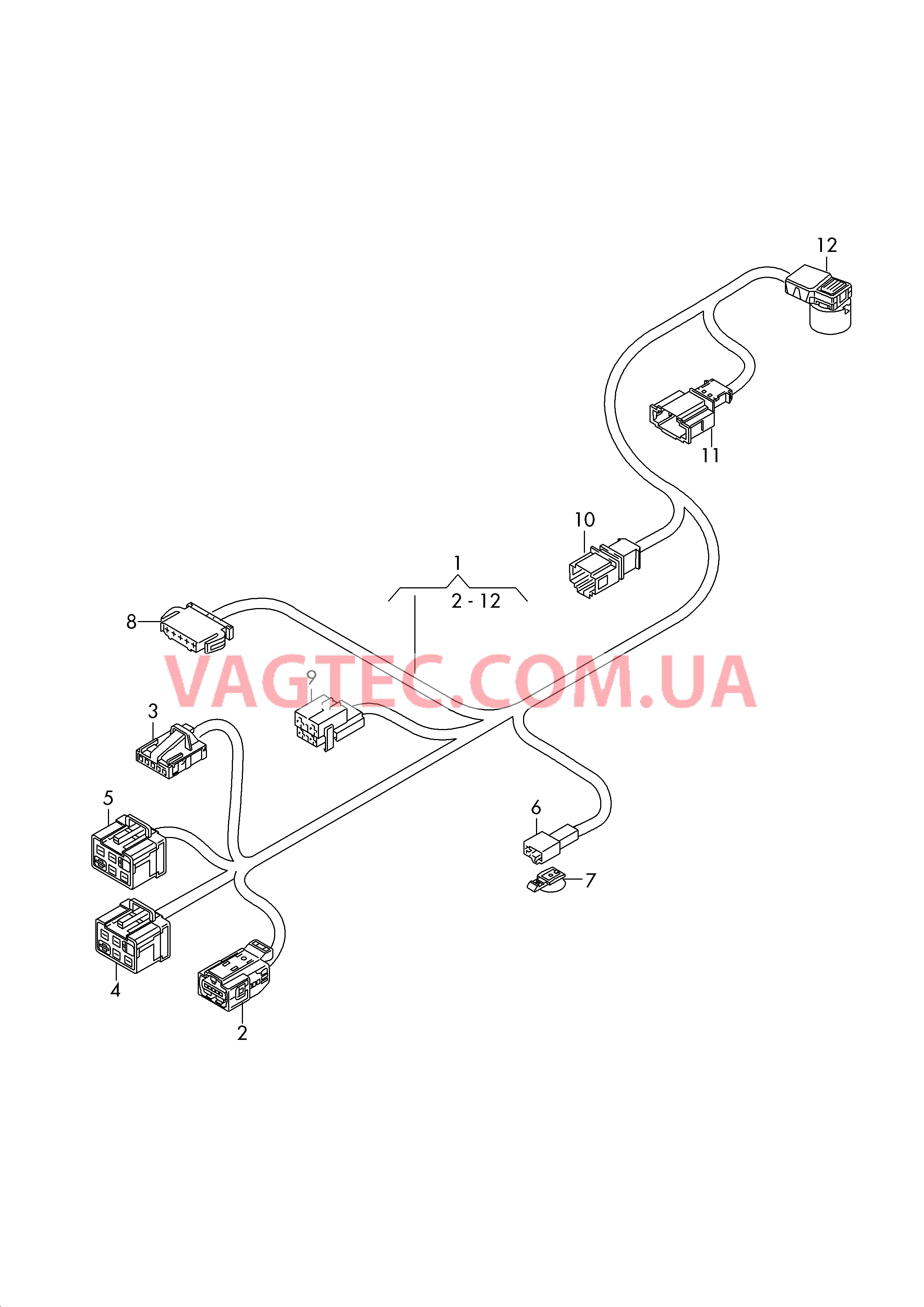 Жгут проводов каркаса сиденья  для AUDI RS3 2016