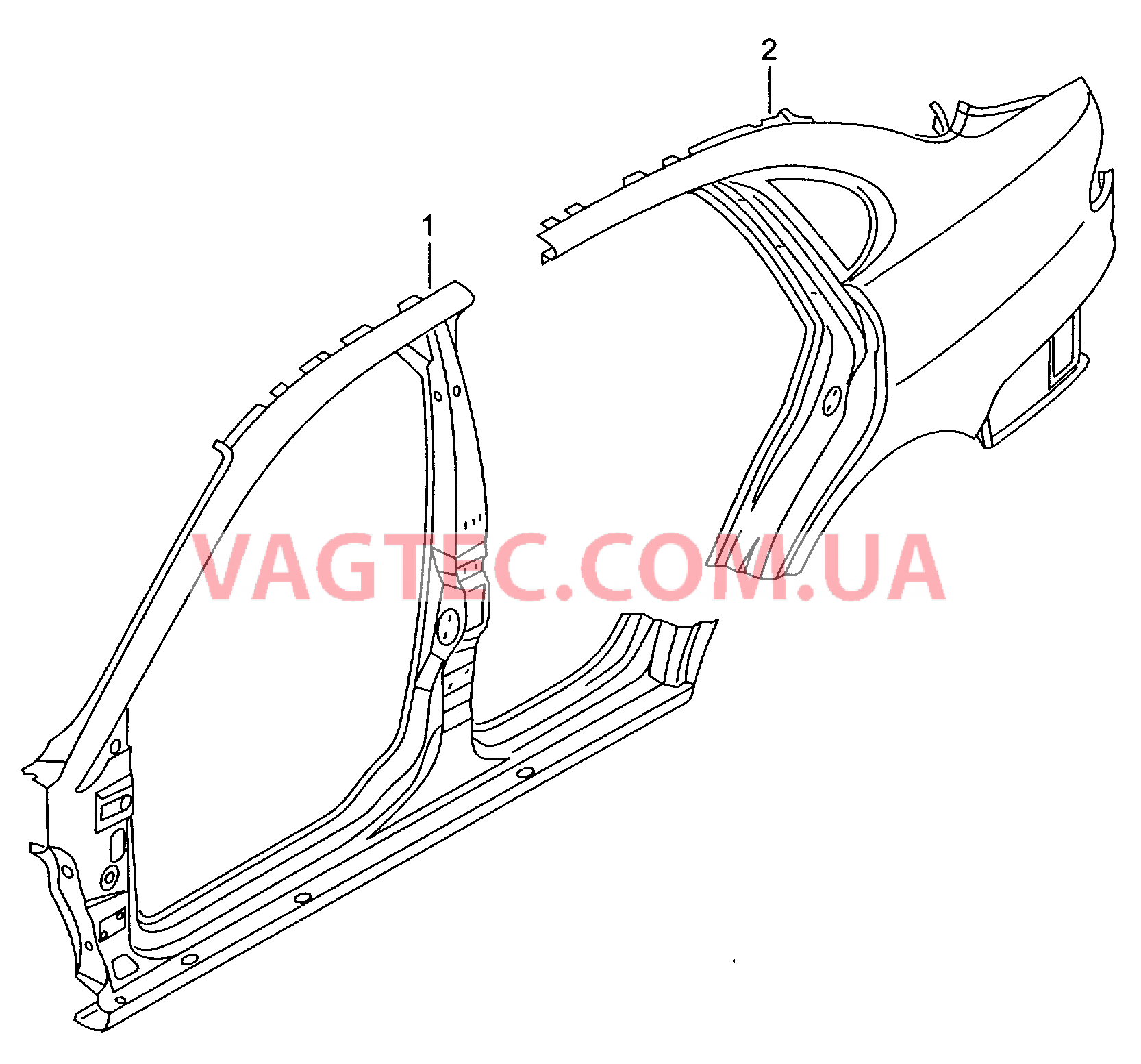 Отрезные детали боковины  для SEAT CO 2006