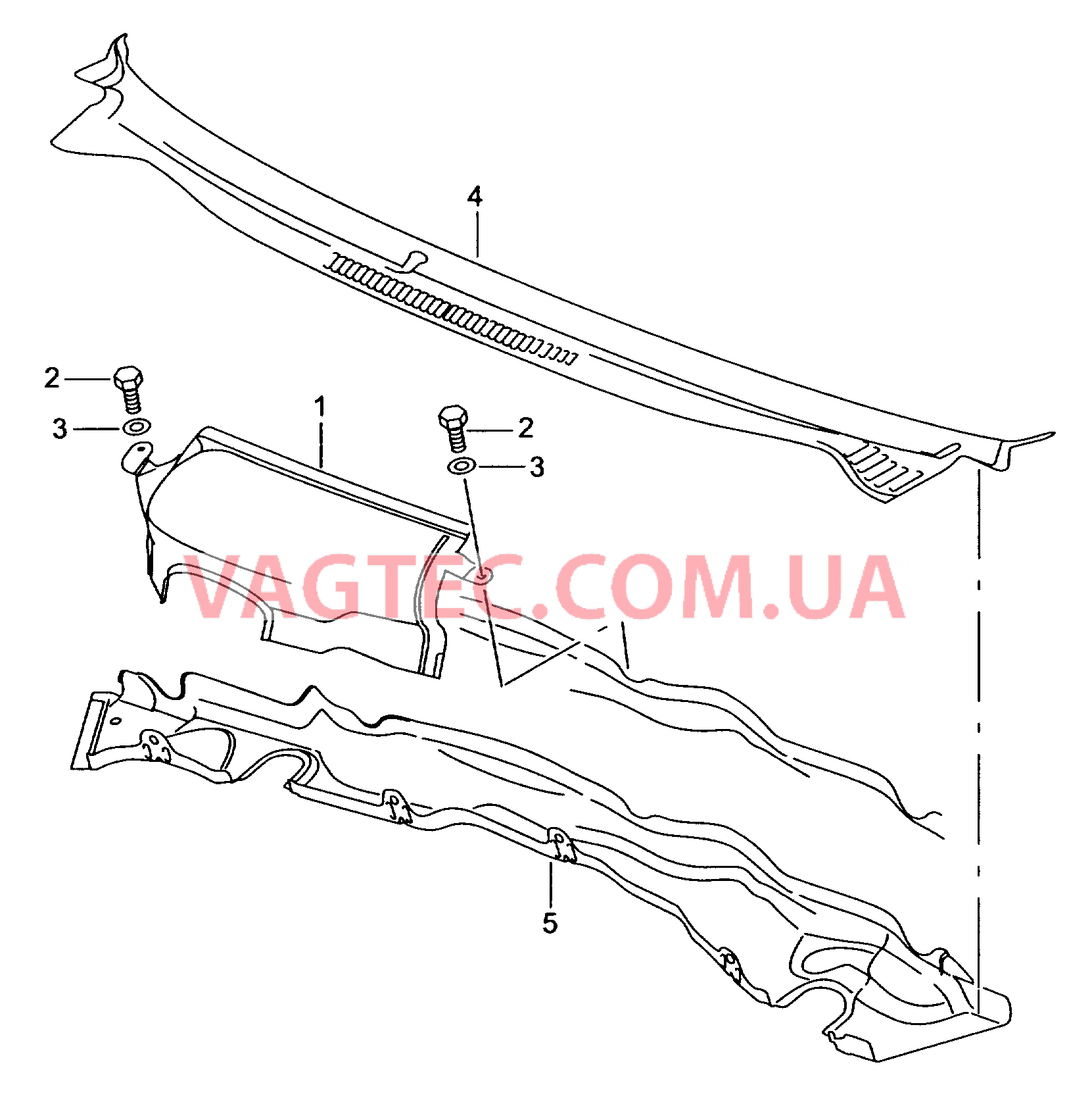 Заглушка воздуховода Водоотводный короб  для SEAT Ibiza 2002-1