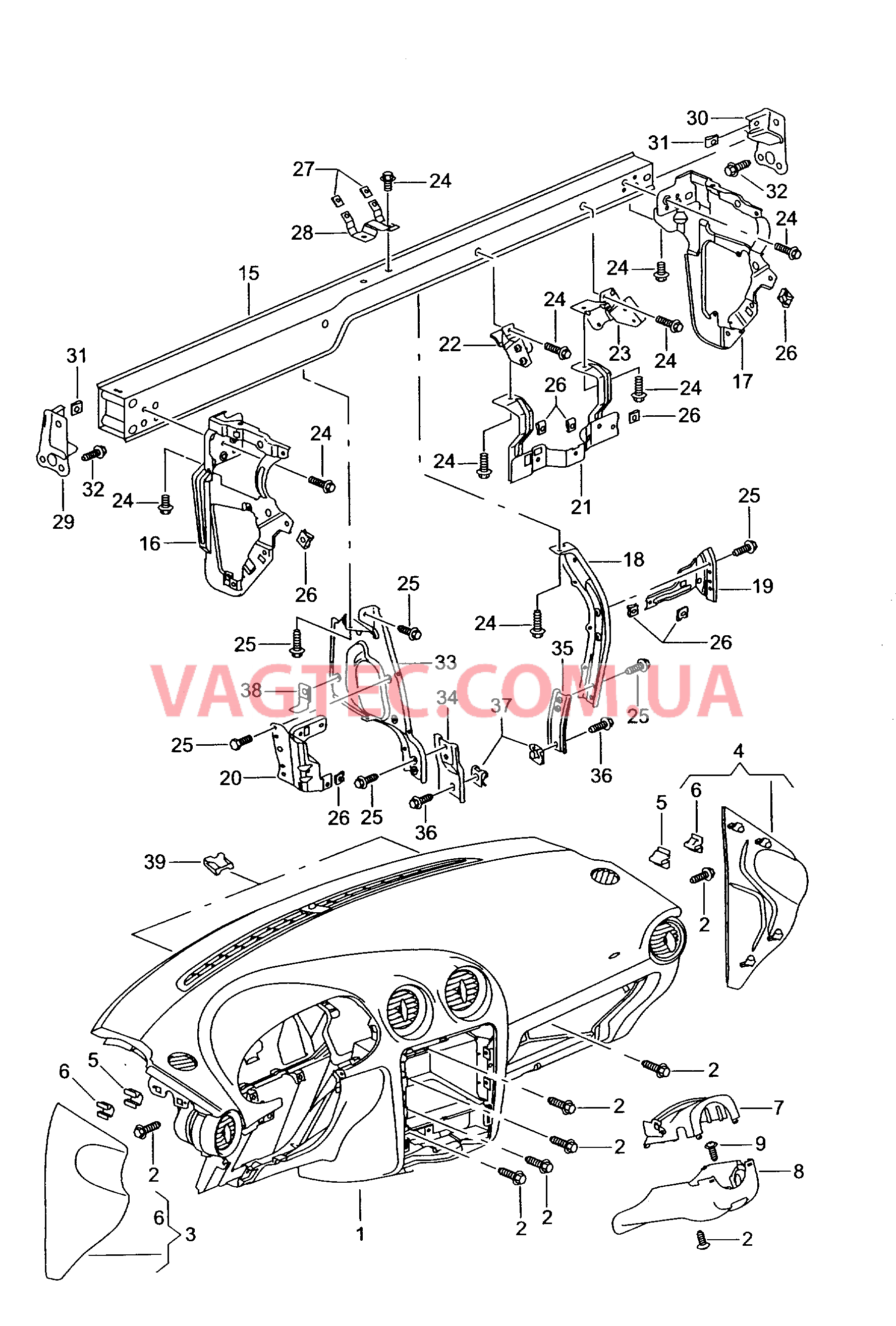 Панель приборов Детали, встроен. в пан. приб.  для SEAT CO 2005