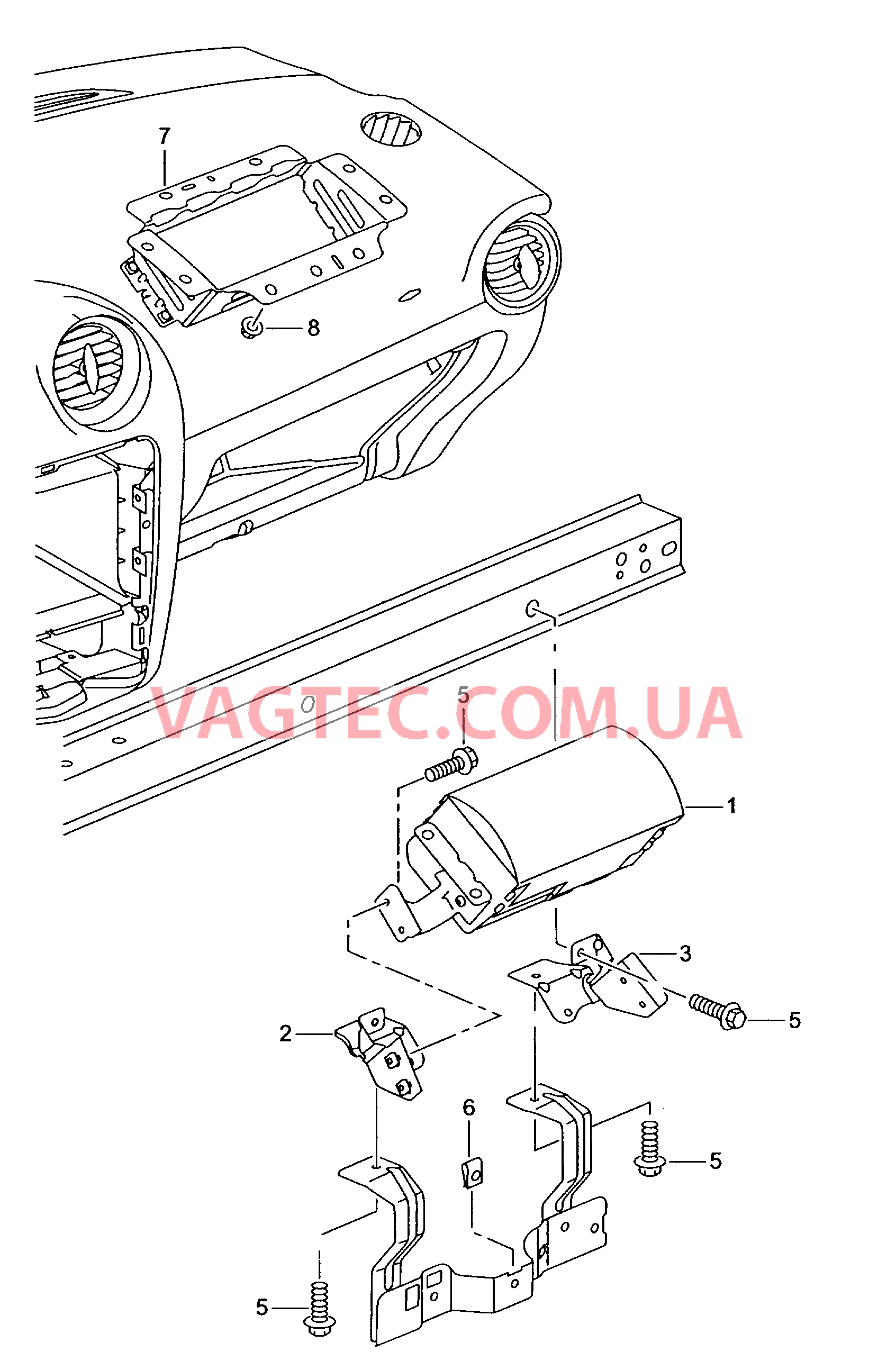 Подушка безопасности (сторона переднего пассажира)  для SEAT Ibiza 2012