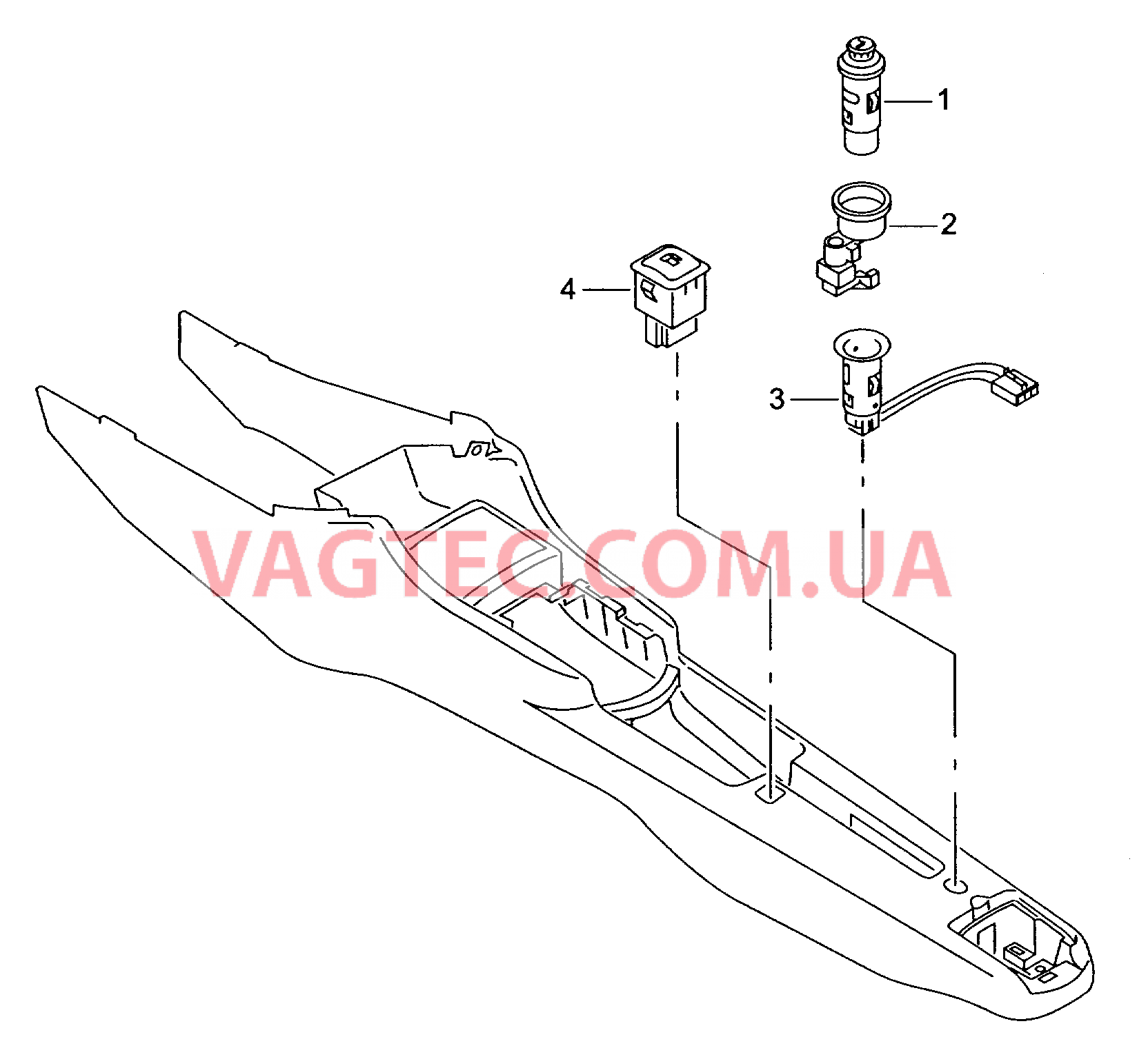 Прикуриватель Выключатель в централ. консоли  для SEAT CO 2008