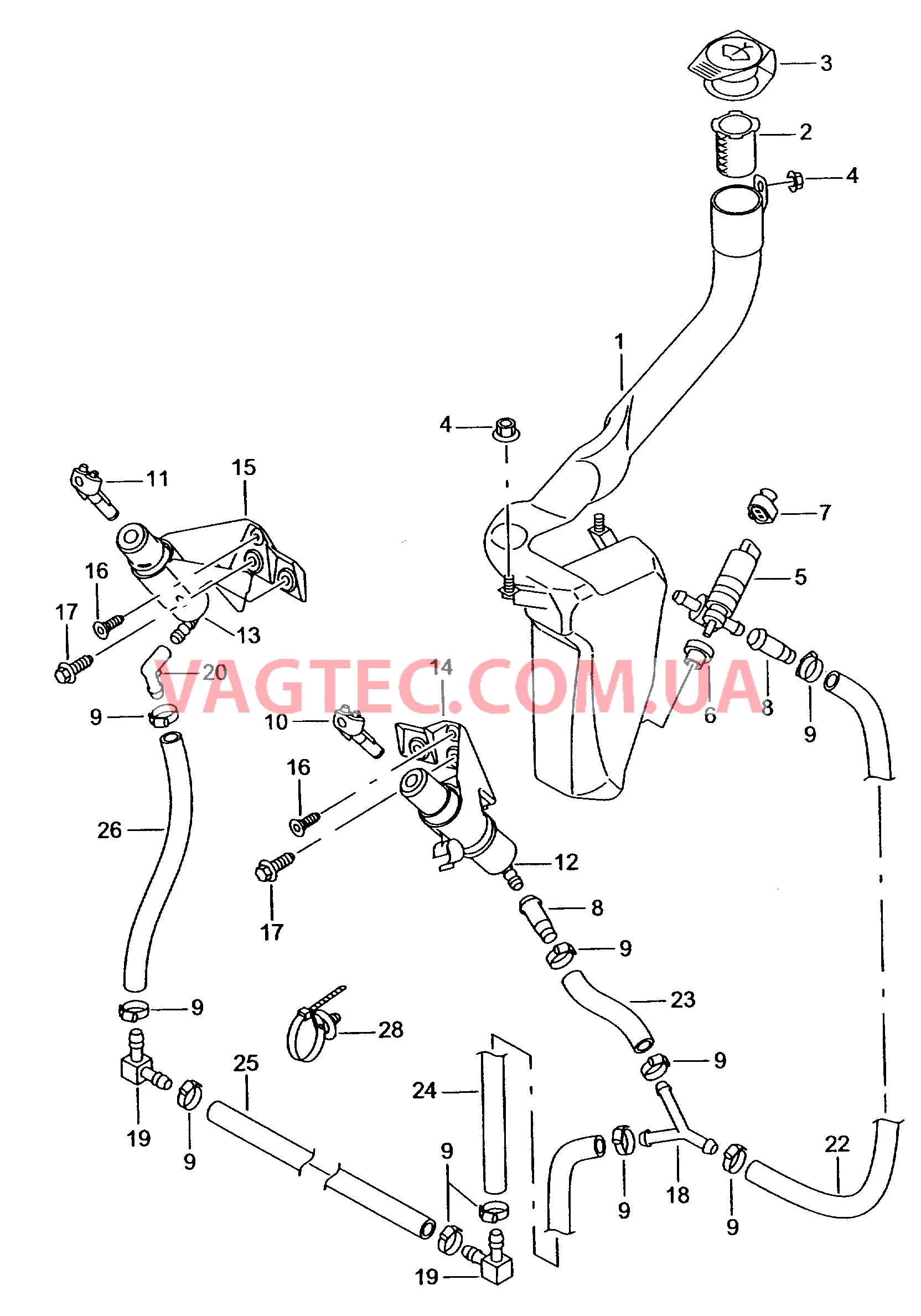 Омыватель фар  6L0 955 970 для SEAT CO 2004