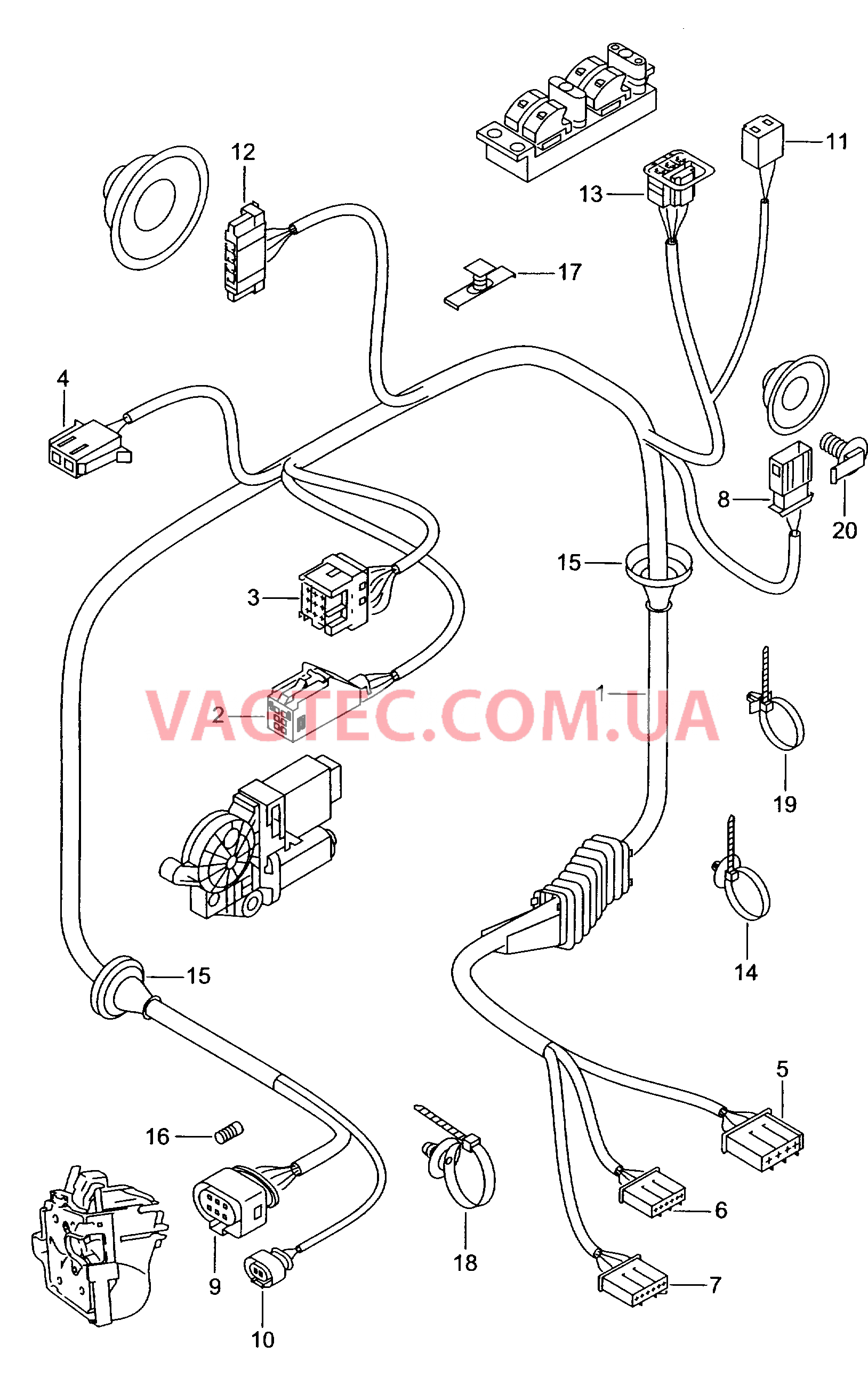 Жгут проводов двери  для SEAT CO 2003