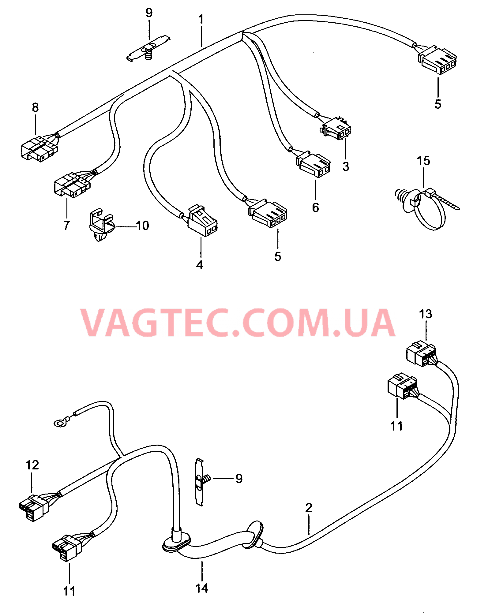 Жгут проводов двери багажного отсека  для SEAT CO 2003