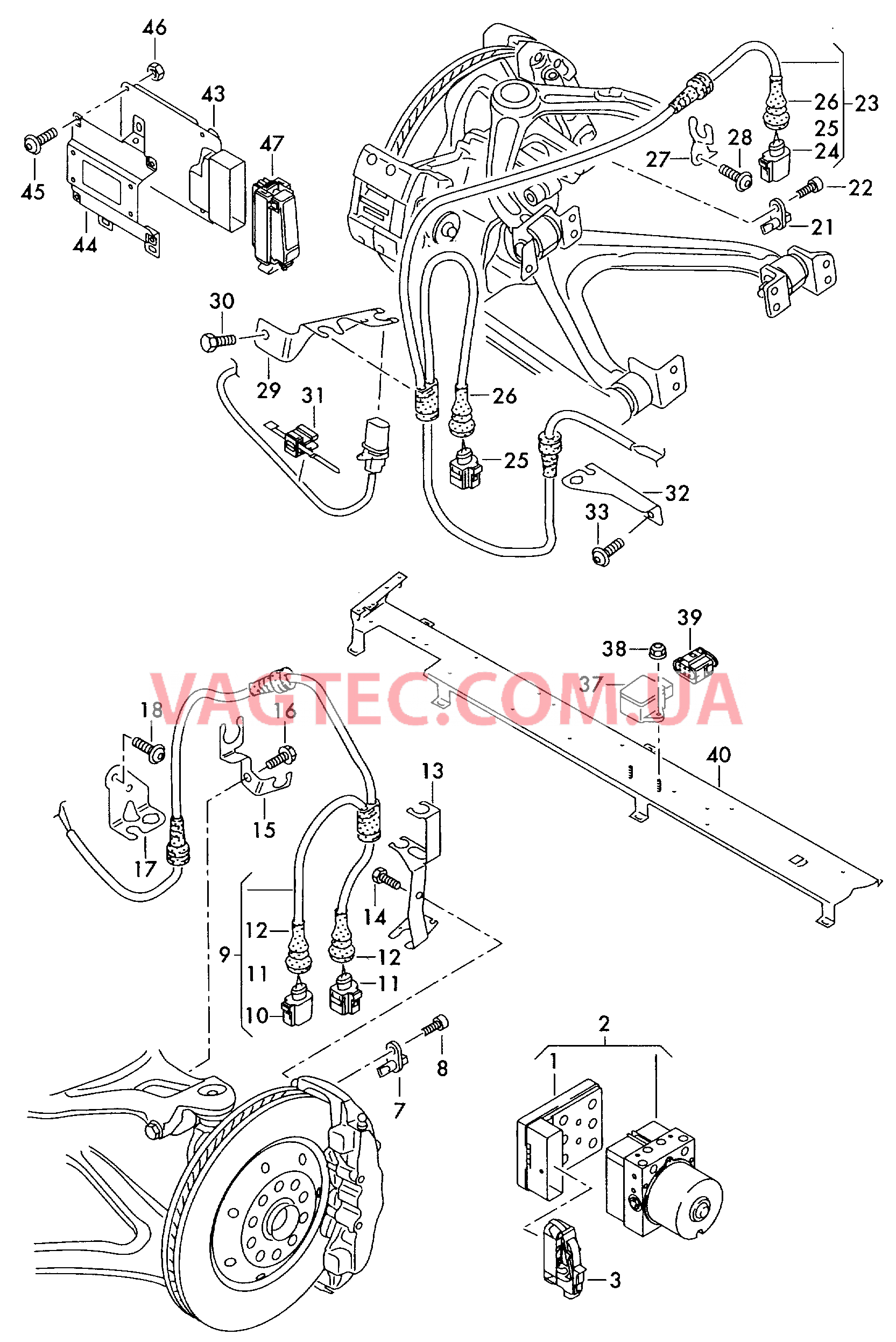 Cистема                 -ABS- Электронная система поддерж. курсовой устойчивости   -ESР-  БУ системы электронного регулирования демпфирования  для AUDI R8 2008