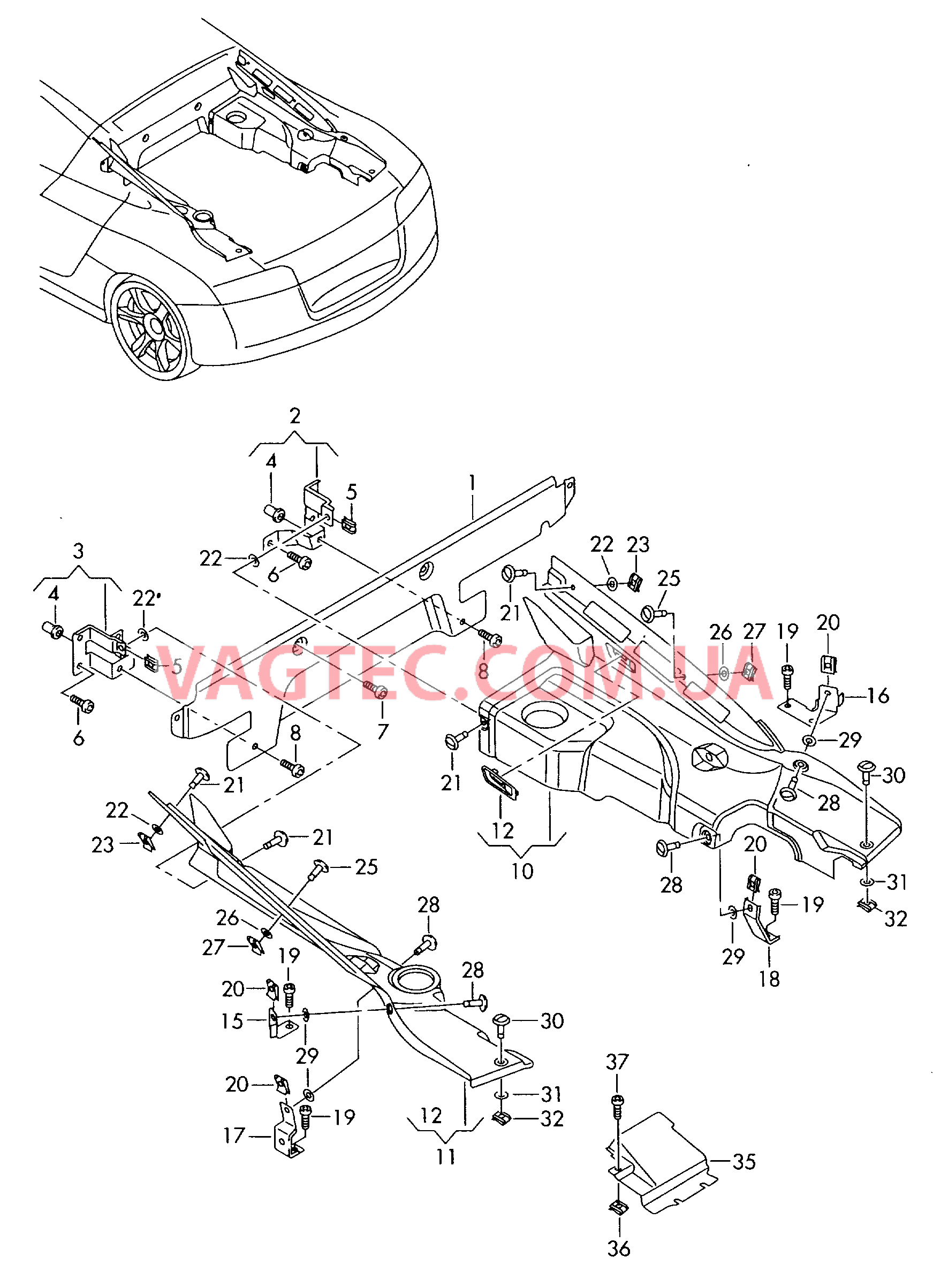 Защита картера двигателя Крышка для заднего фонаря  для AUDI R8 2010