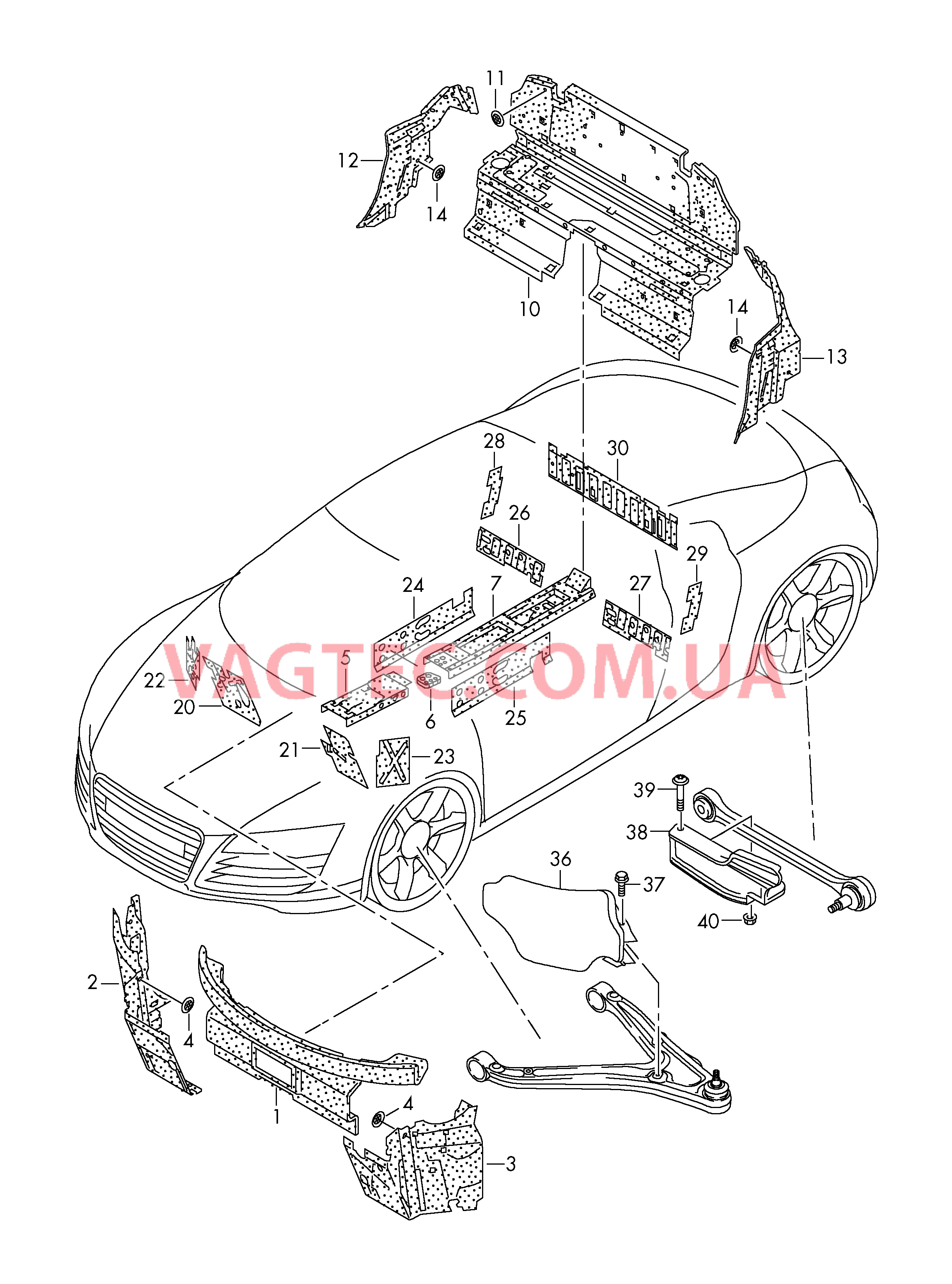 Изоляции  для AUDI R8 2007